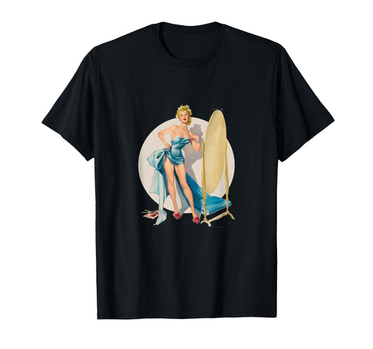 1940S Pin Up Sexy American Art T-Shirt - Minimalist Print for Adults - T-Shirt, Sweatshirt, Hoodie