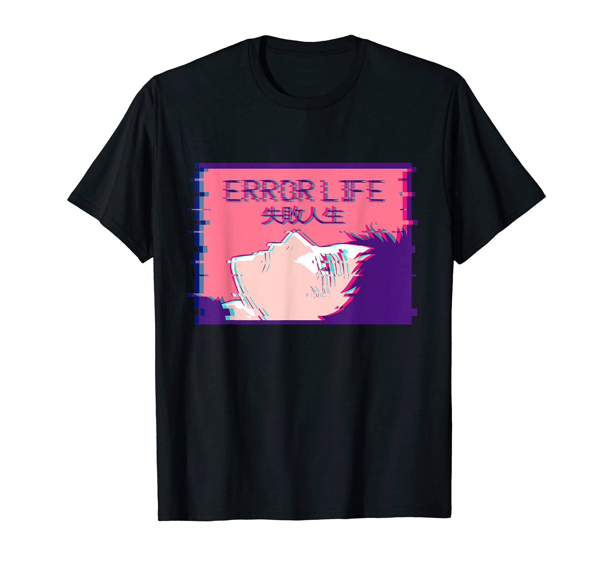 Sad Emo Anime Eboy Vaporwave Aesthetic T-Shirt - Aesthetic Graphic Unisex - T-Shirt, Sweatshirt, Hoodie