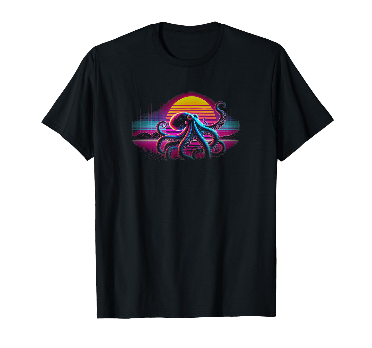 Kraken Animal 80S Aesthetic Sea Monster T-Shirt - Trendy Graphic Unisex - T-Shirt, Sweatshirt, Hoodie