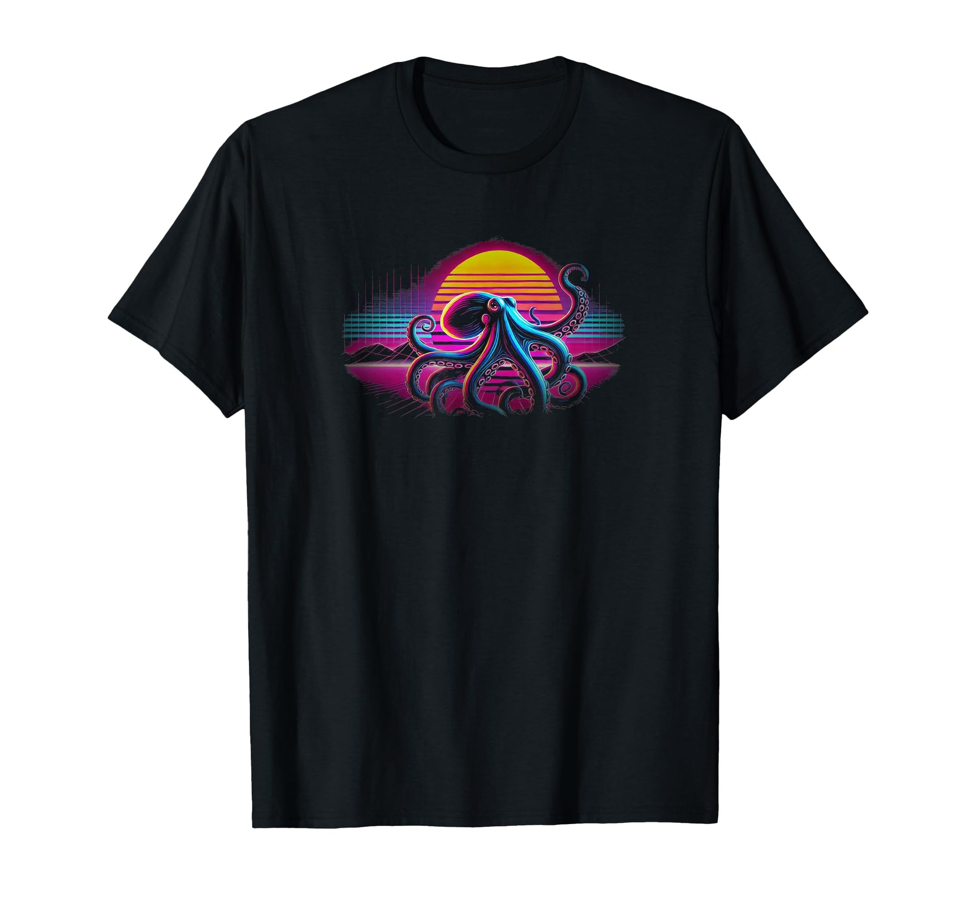 Kraken Animal 80S Aesthetic Sea Monster T-Shirt - Trendy Graphic Unisex - T-Shirt, Sweatshirt, Hoodie