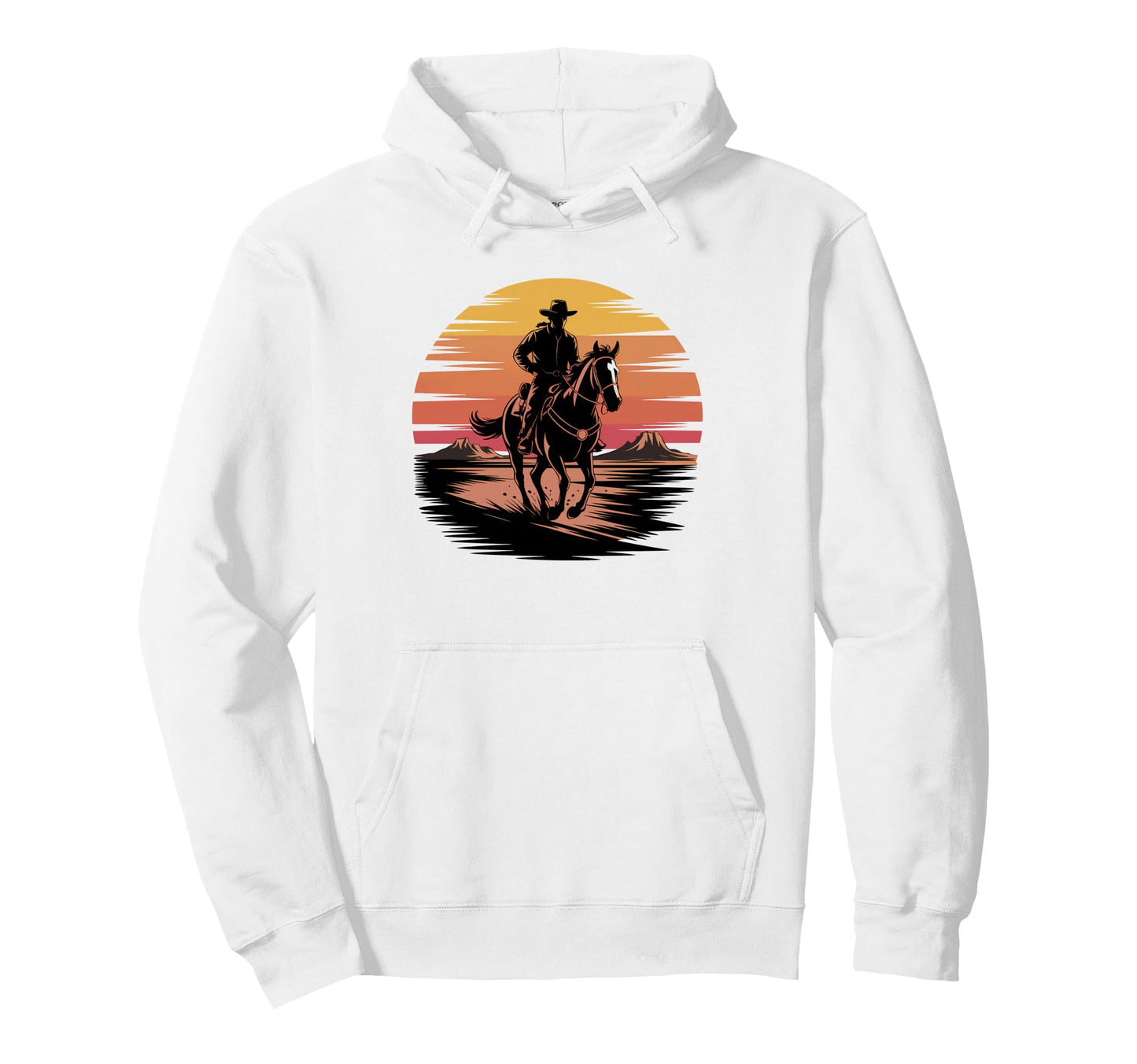 Cowboy Rodeo Bucking Horse Riding Hoodie - Aesthetic Graphic Unisex - T-Shirt, Sweatshirt, Hoodie