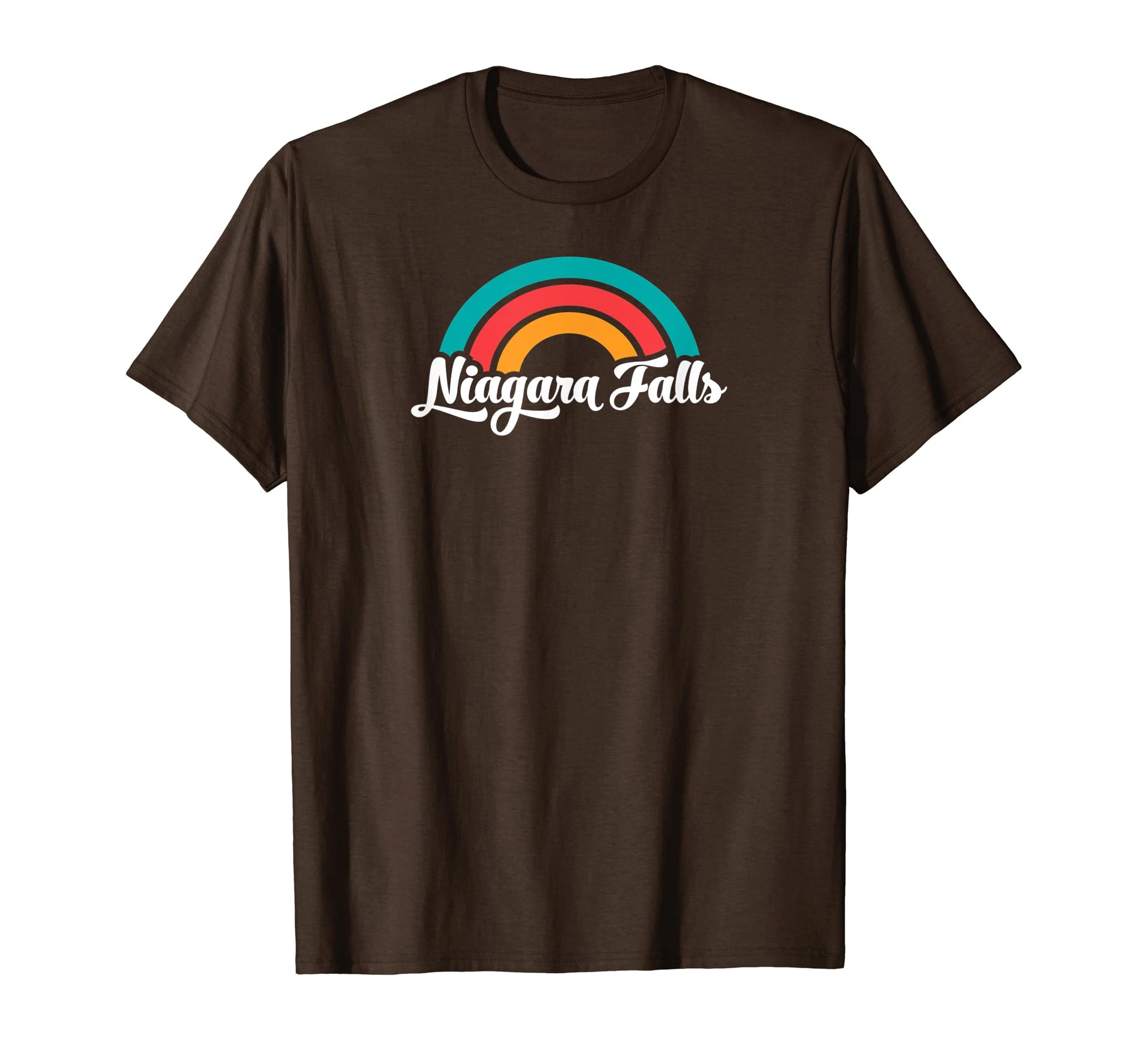 Niagara Falls Ny Script Rainbow T-Shirt - Trendy Graphic Unisex - T-Shirt, Sweatshirt, Hoodie