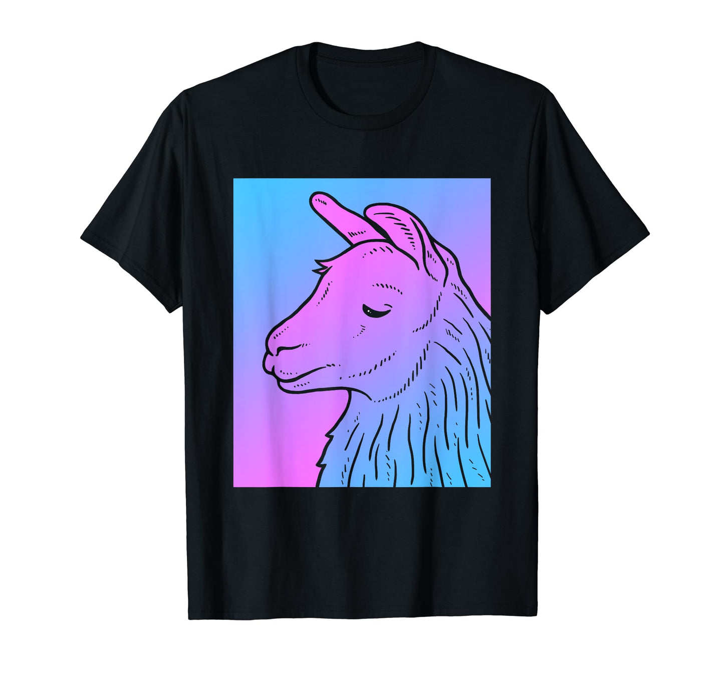 Vaporwave Llama Aesthetic Pastel Goth T-Shirt - Minimalist Print Men Women - T-Shirt, Sweatshirt, Hoodie