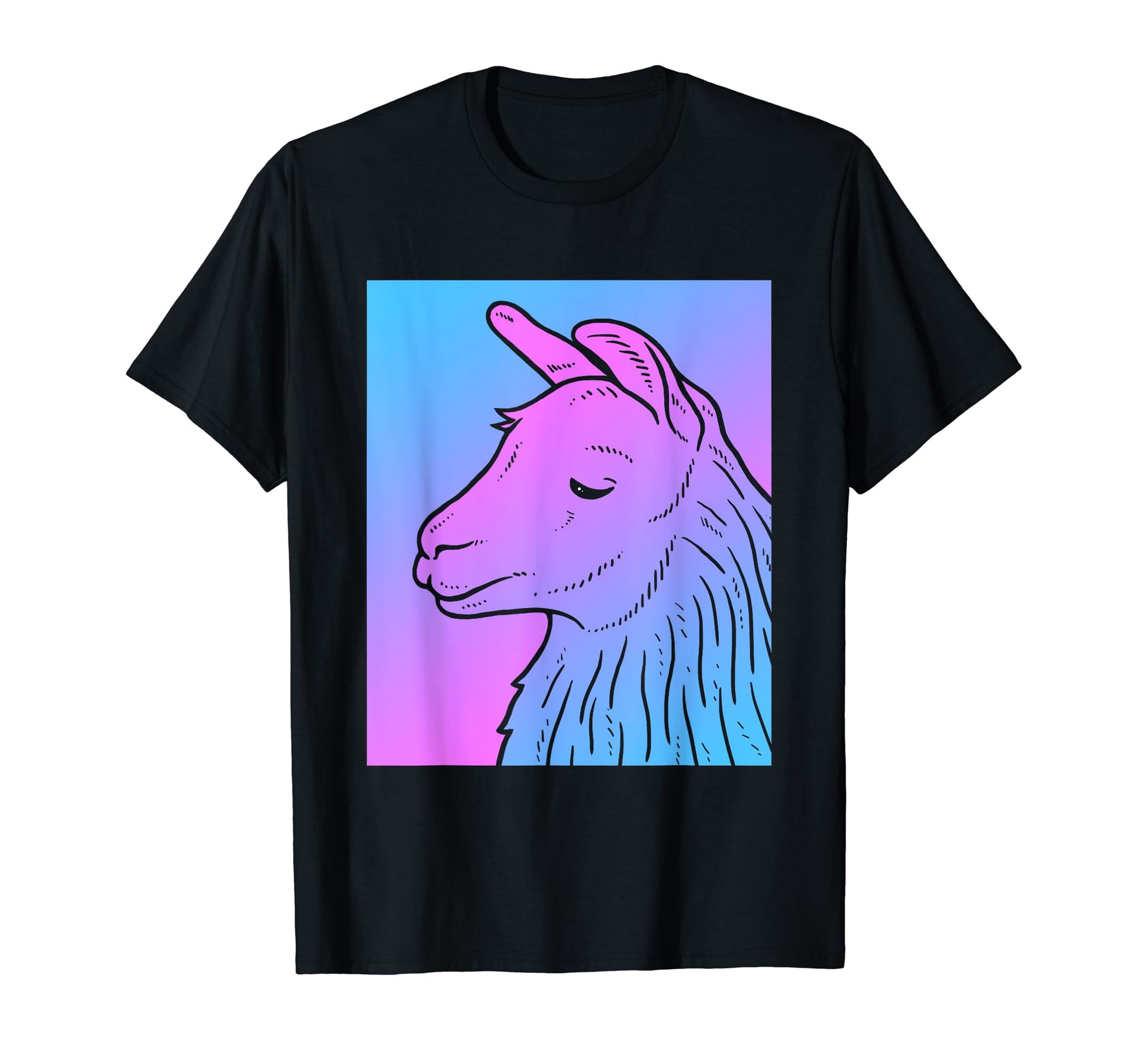 Vaporwave Llama Aesthetic Pastel Goth T-Shirt - Minimalist Print Men Women - T-Shirt, Sweatshirt, Hoodie