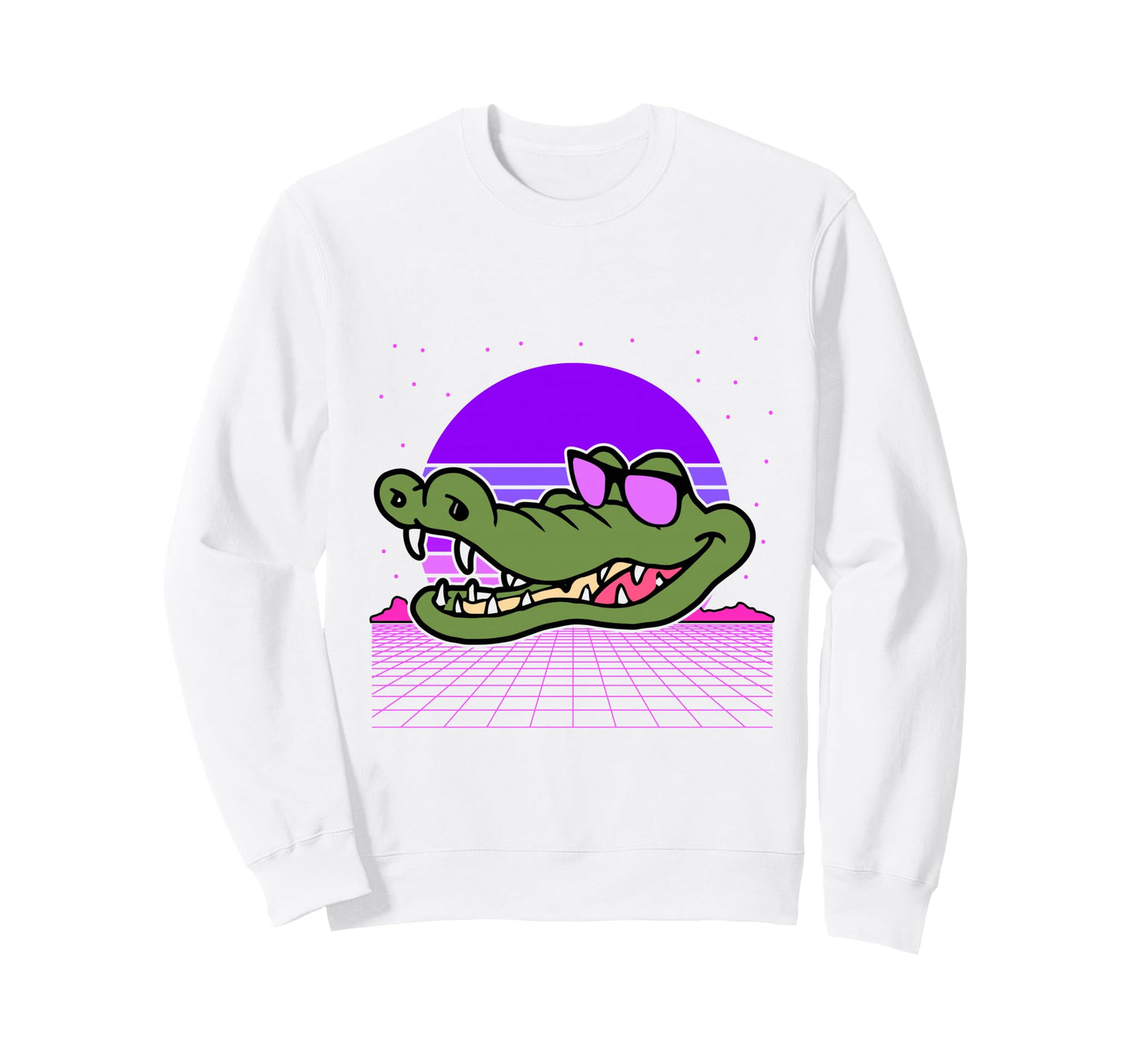 Aesthetic Vaporwave Outfits Crocodile Sweatshirt - Novelty Apparel Unisex - T-Shirt, Sweatshirt, Hoodie