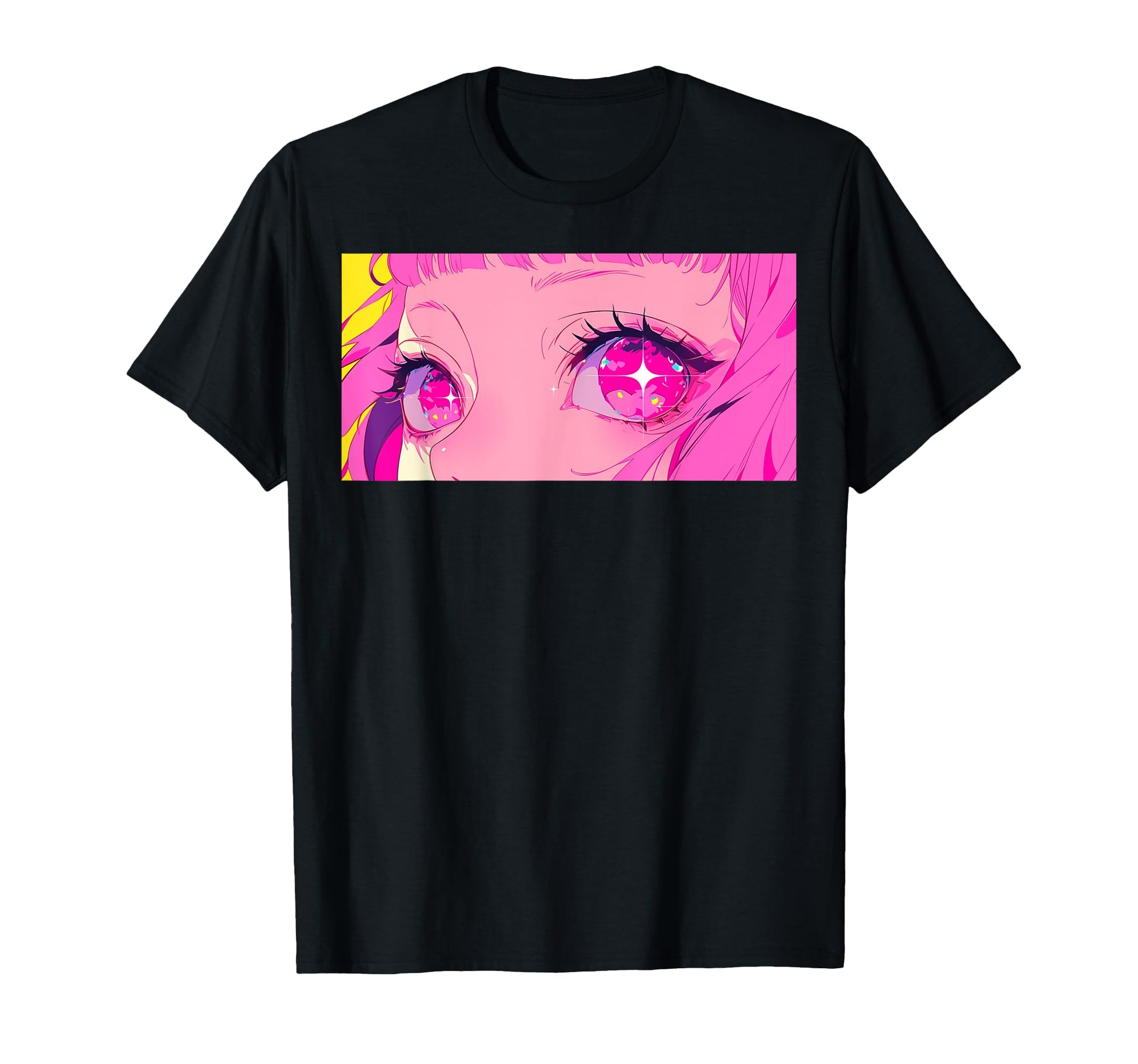 Anime Eyes Japanese Vaporwave Aesthetic T-Shirt - Trendy Graphic for Adults - T-Shirt, Sweatshirt, Hoodie