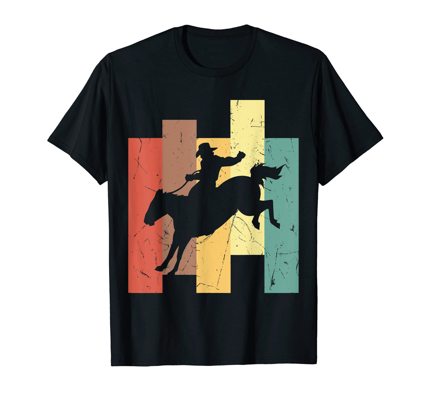 Bucking Horse Rode Cowboys T-Shirt - Aesthetic Graphic for Adults - T-Shirt, Sweatshirt, Hoodie