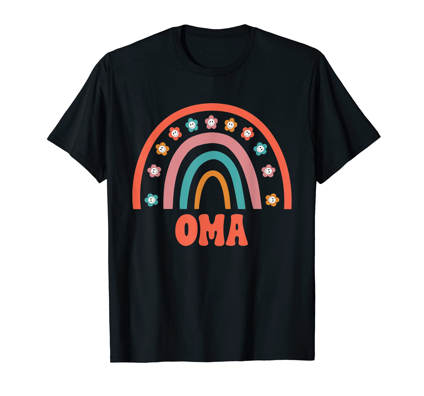 Oma Groovy Grandma Rainbow Boho T-Shirt - Aesthetic Graphic Men Women - T-Shirt, Sweatshirt, Hoodie