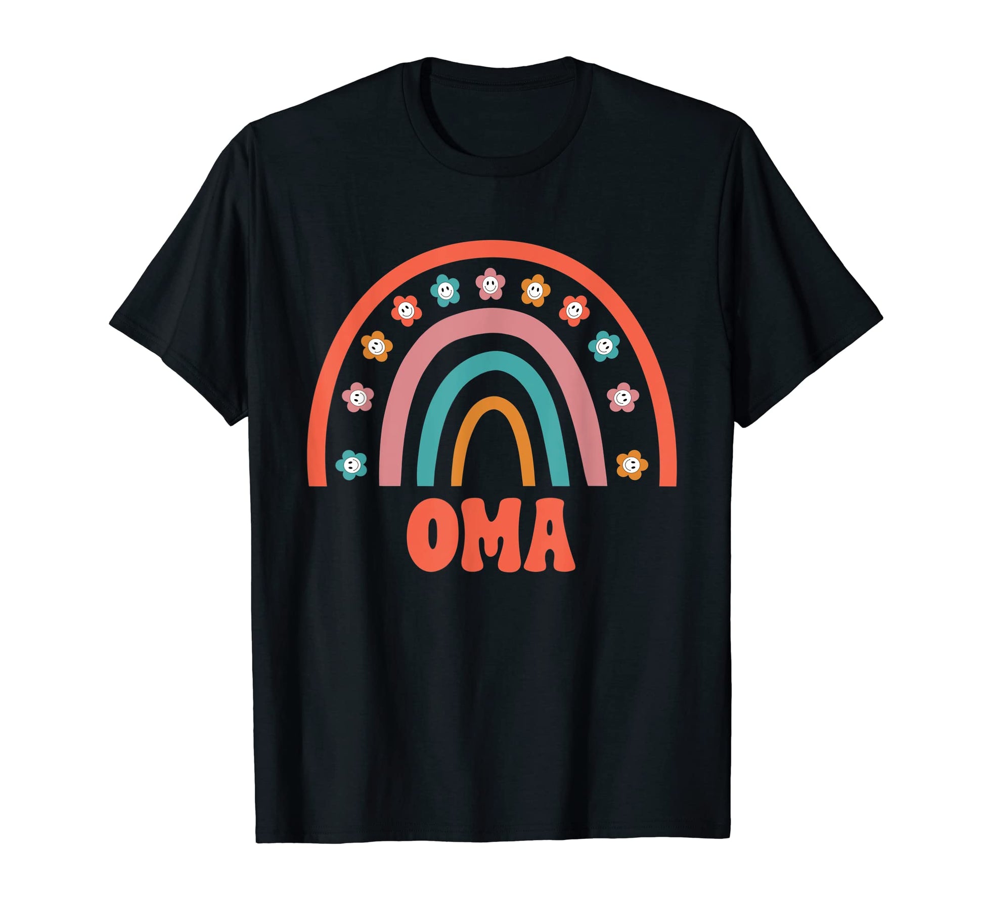 Oma Groovy Grandma Rainbow Boho T-Shirt - Aesthetic Graphic Men Women - T-Shirt, Sweatshirt, Hoodie