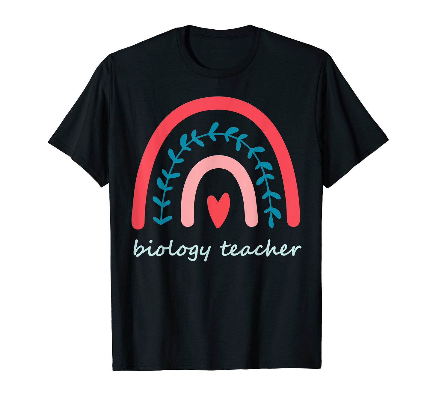Biology Teacher Rainbow Boho Hearts T-Shirt - Trendy Graphic Men Women - T-Shirt, Sweatshirt, Hoodie