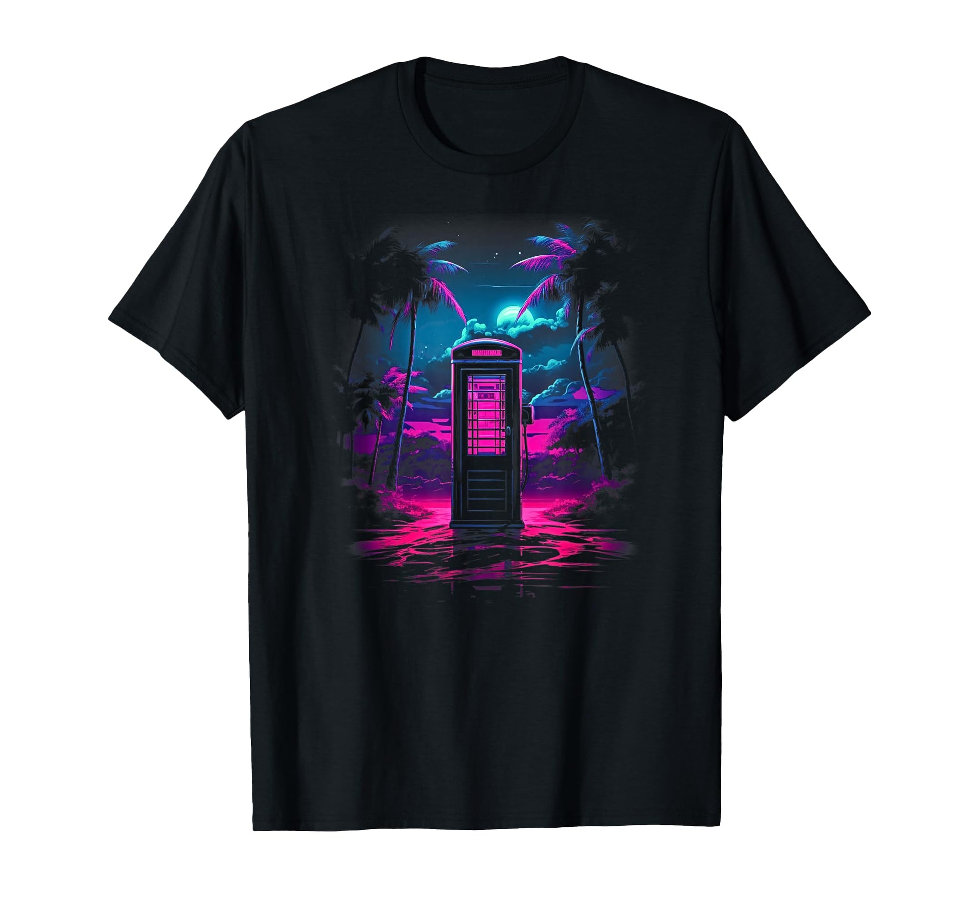 Vaporwave Phone Booth 80S Synthwave T-Shirt - Fun Novelty Design Men Women - T-Shirt, Sweatshirt, Hoodie