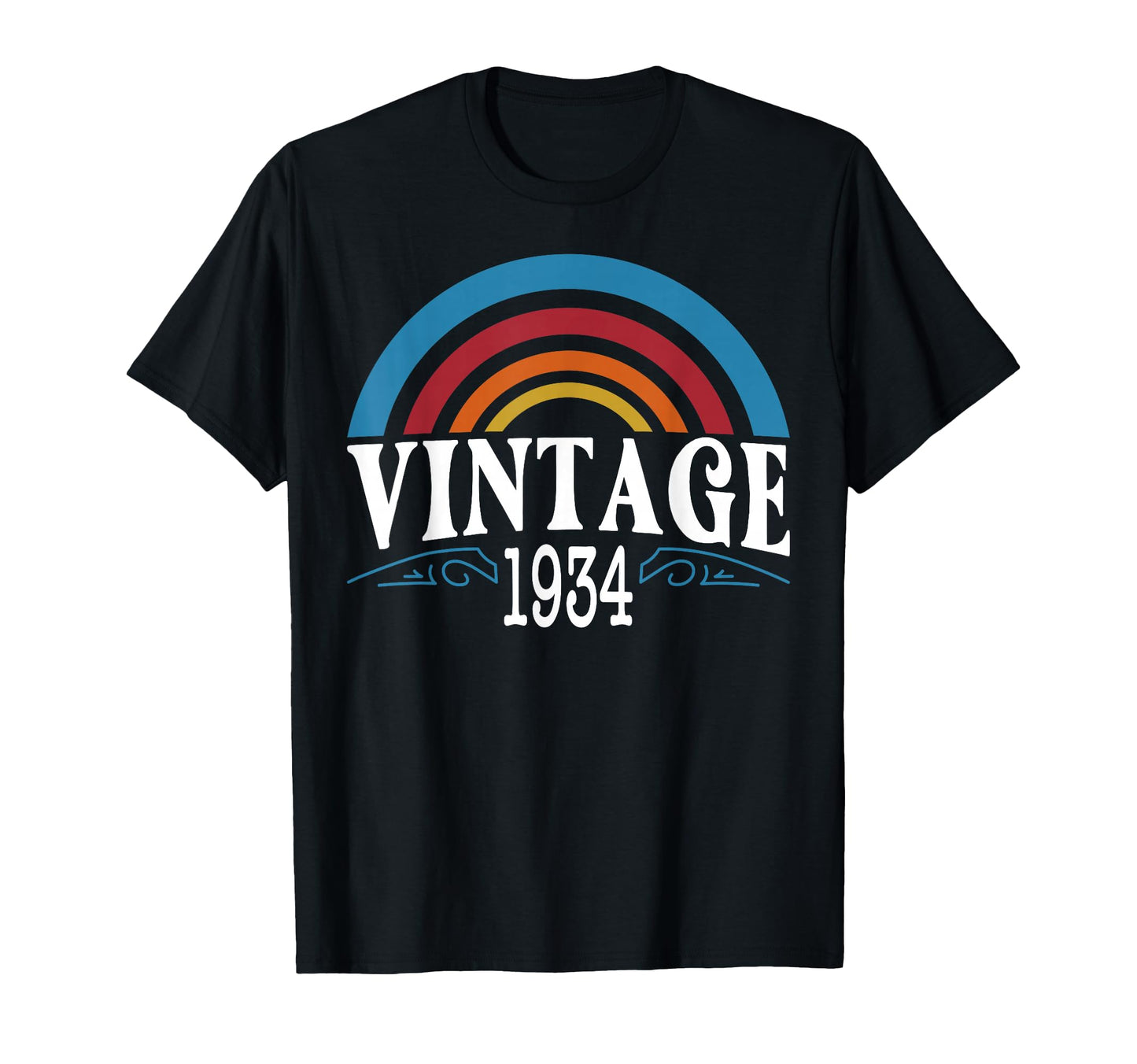 Rainbow 1934 90Th Birthday 90 Year Old T-Shirt - Streetwear Style Men Women - T-Shirt, Sweatshirt, Hoodie