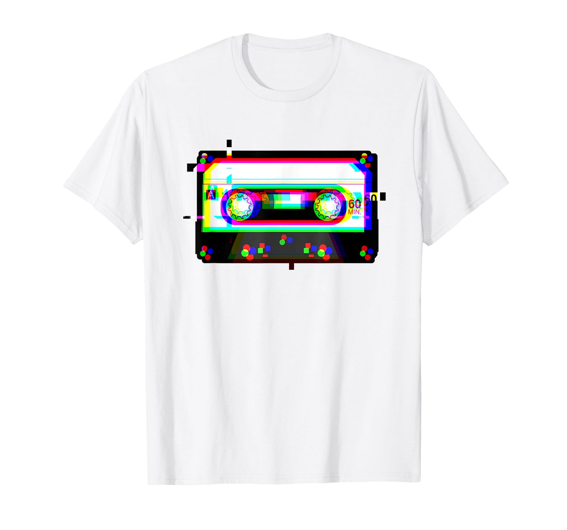 Cassette Tape Glitched Vaporwave T-Shirt - Novelty Apparel for Adults - T-Shirt, Sweatshirt, Hoodie
