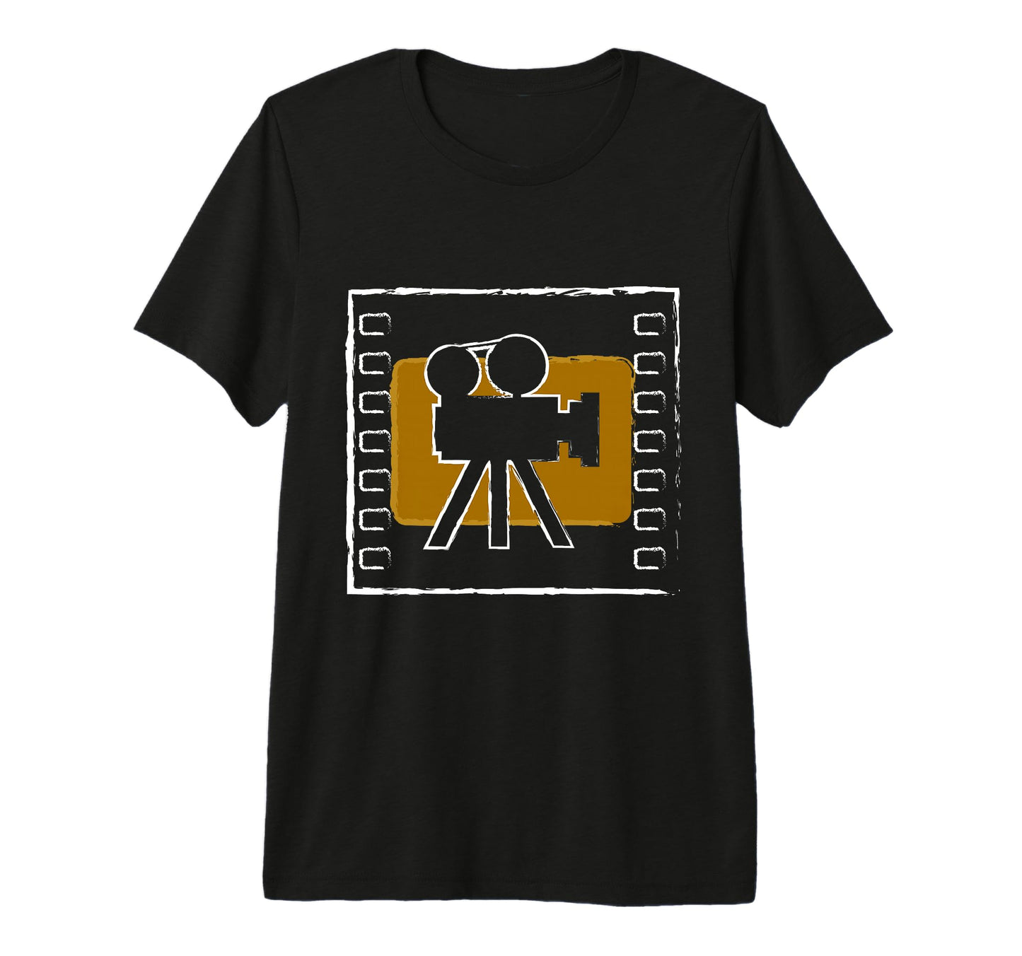 Camera Filmmaker Film Reel Tri Blend T-Shirt - Custom Art Print Men Women - T-Shirt, Sweatshirt, Hoodie