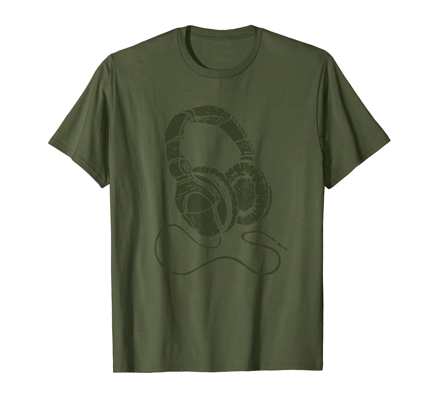 Hip Hop Dj Headphones Vinyl Earphones T-Shirt - Unique Graphic for Adults - T-Shirt, Sweatshirt, Hoodie