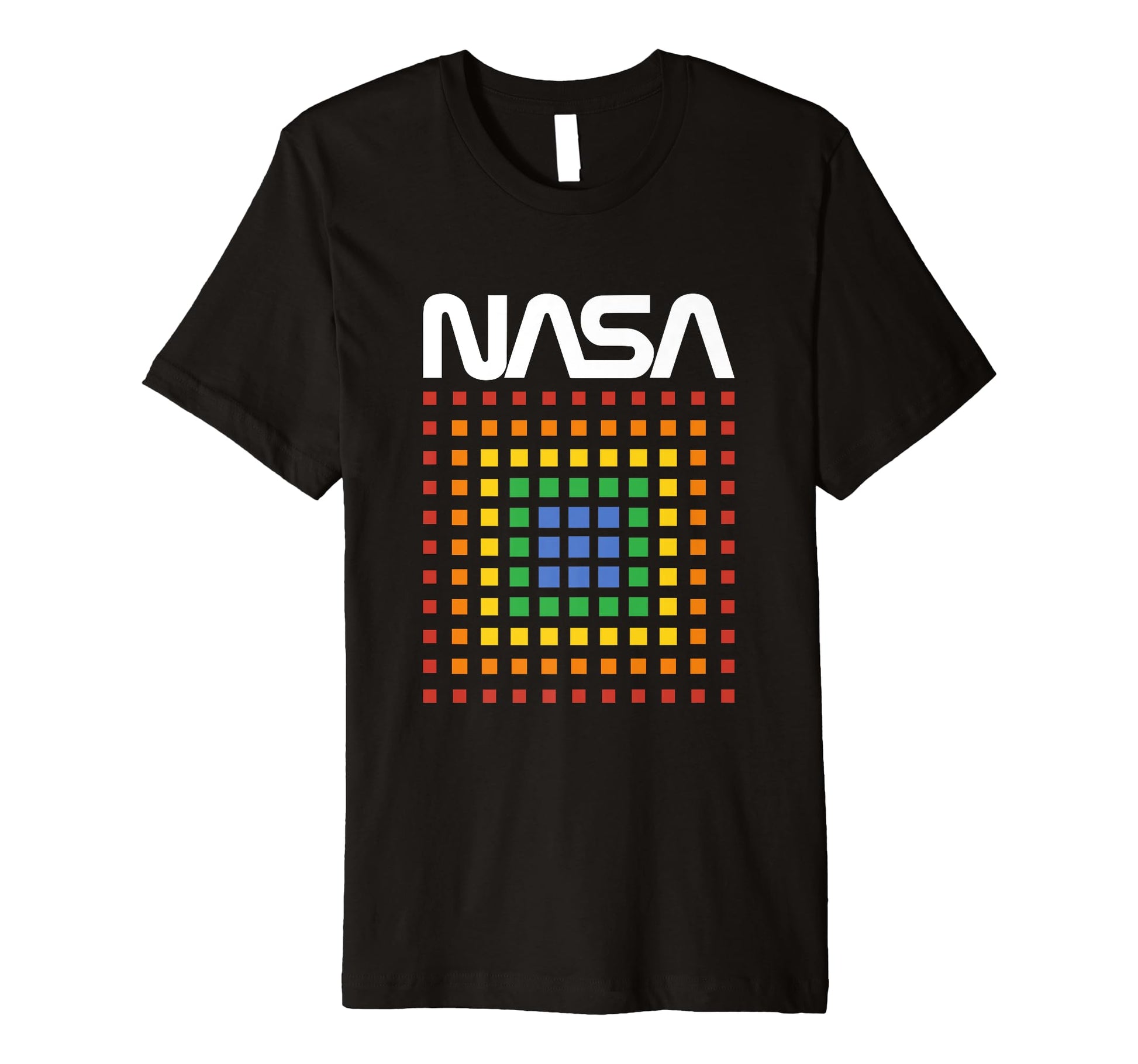 Nasa Rainbow Squares Technicolor Grid T-Shirt - Fun Novelty Design Unisex - T-Shirt, Sweatshirt, Hoodie
