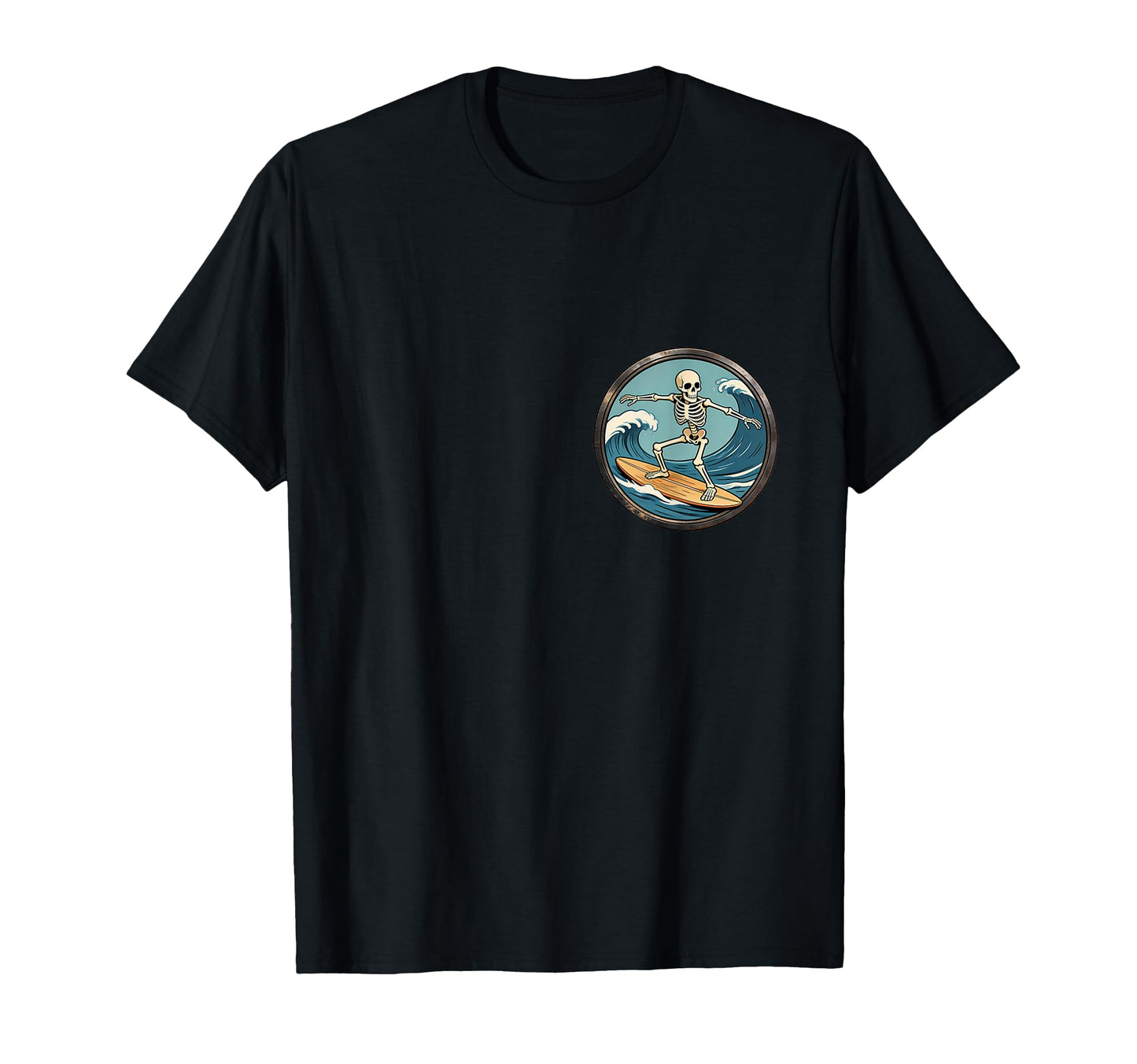 Skeleton Surfing Surfer Surf Waves Sea T-Shirt - Novelty Apparel Men Women - T-Shirt, Sweatshirt, Hoodie
