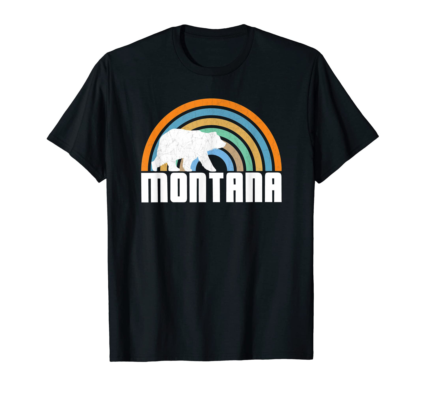 Montana Rainbow Bear Montana Bear T-Shirt - Trendy Graphic for Adults - T-Shirt, Sweatshirt, Hoodie