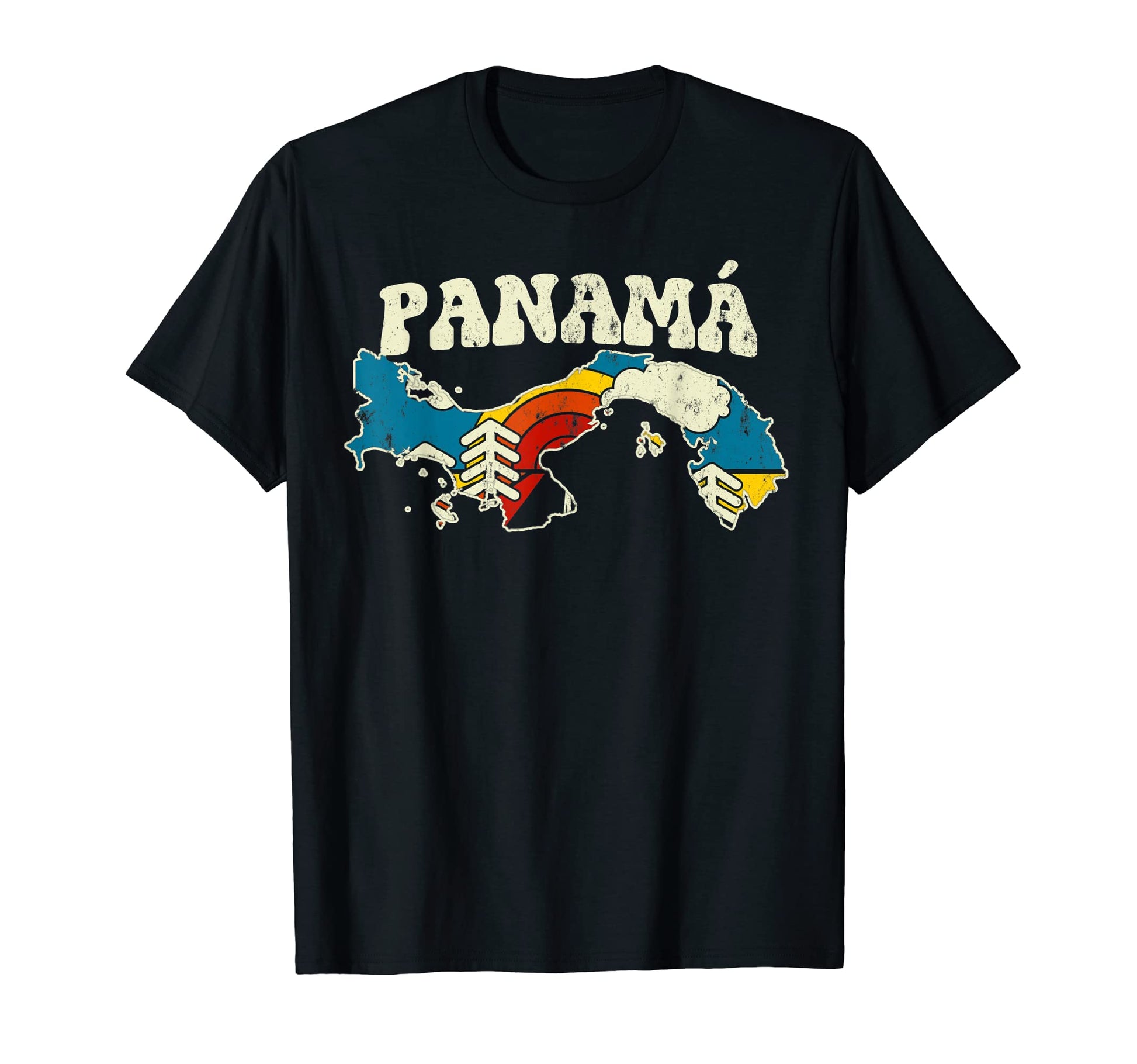 Panam Panamanian Country Rainbow 70S T-Shirt - Novelty Apparel for Adults - T-Shirt, Sweatshirt, Hoodie