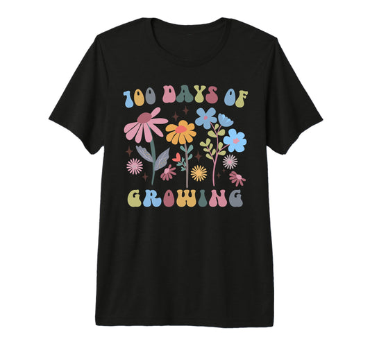 100 Days Growing Boho Flower T-Shirt - Casual Everyday Wear Men Women - T-Shirt, Sweatshirt, Hoodie