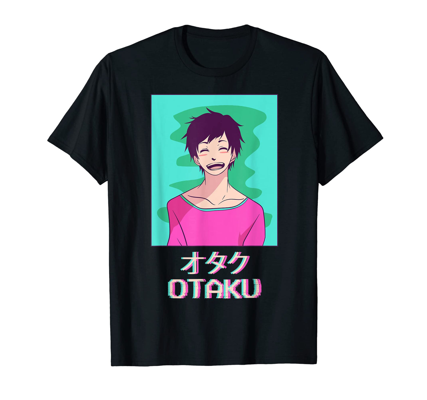 Otaku Anime Japanese Vaporwave T-Shirt - Fun Novelty Design for Adults - T-Shirt, Sweatshirt, Hoodie