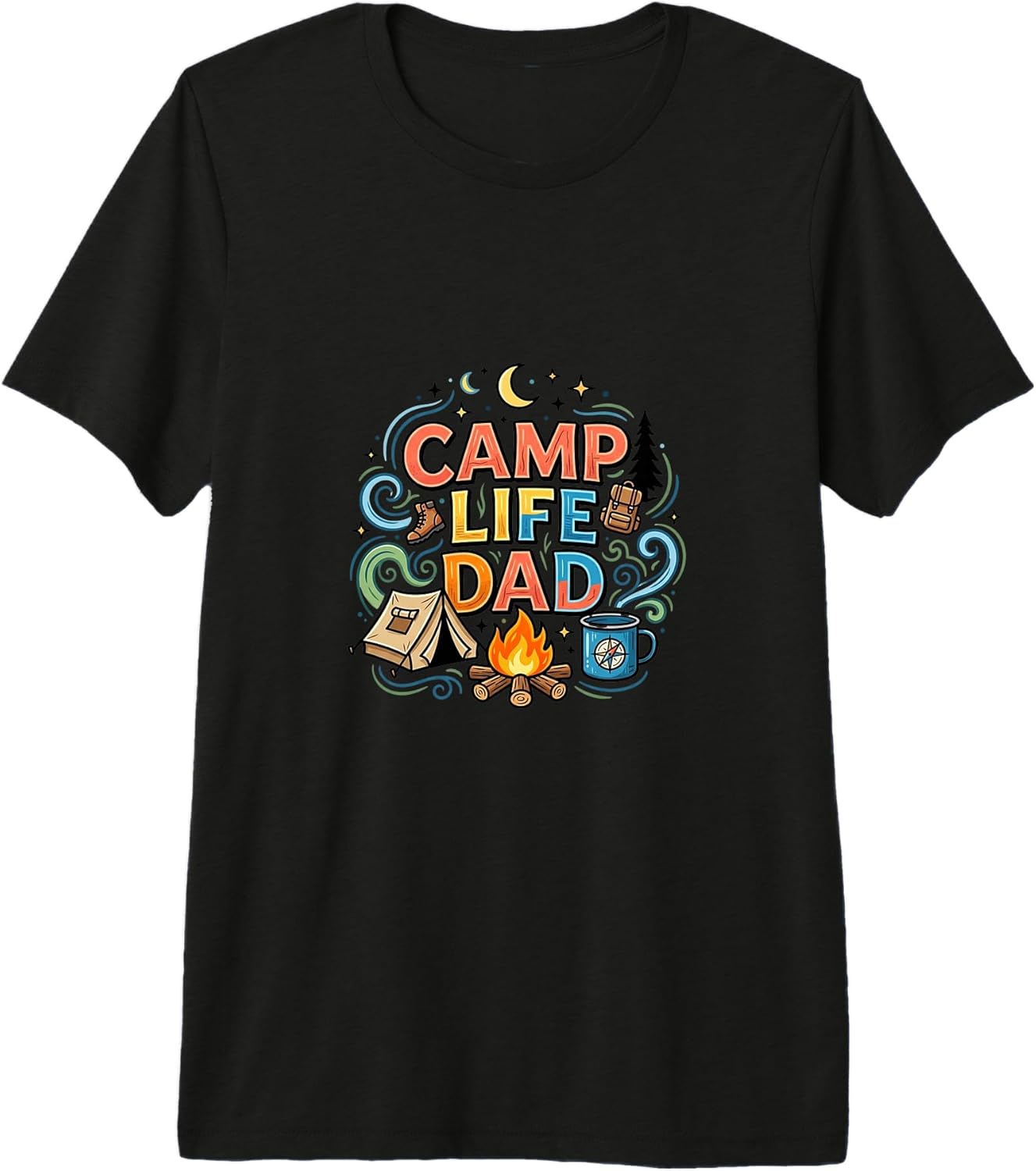 Camp Life Dad Outdoor Design - Adult & Kids T-Shirts, Sweatshirts & Hoodies apparel design preview 1