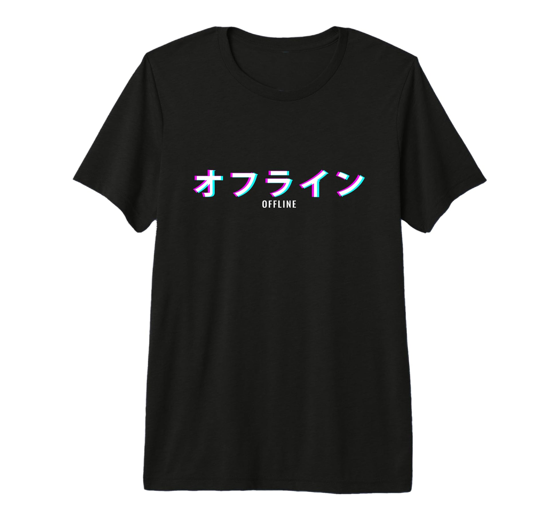 Aesthetic Offline Japanese Text T-Shirt - Minimalist Print Unisex - T-Shirt, Sweatshirt, Hoodie