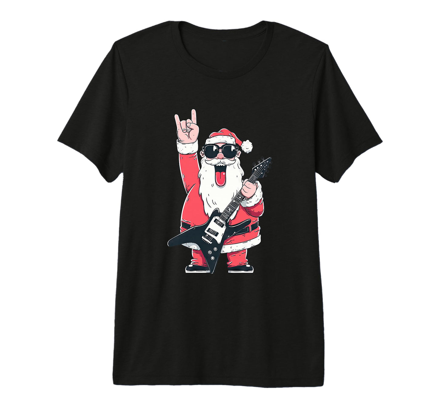 Santa Claus Rock Music Heavy Metal T-Shirt - Trendy Graphic for Adults - T-Shirt, Sweatshirt, Hoodie