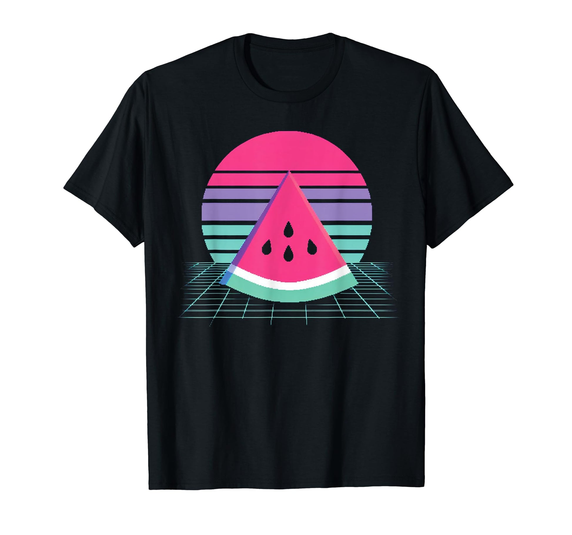 Watermelon Kawaii Vaporwave T-Shirt - Minimalist Print for Adults - T-Shirt, Sweatshirt, Hoodie