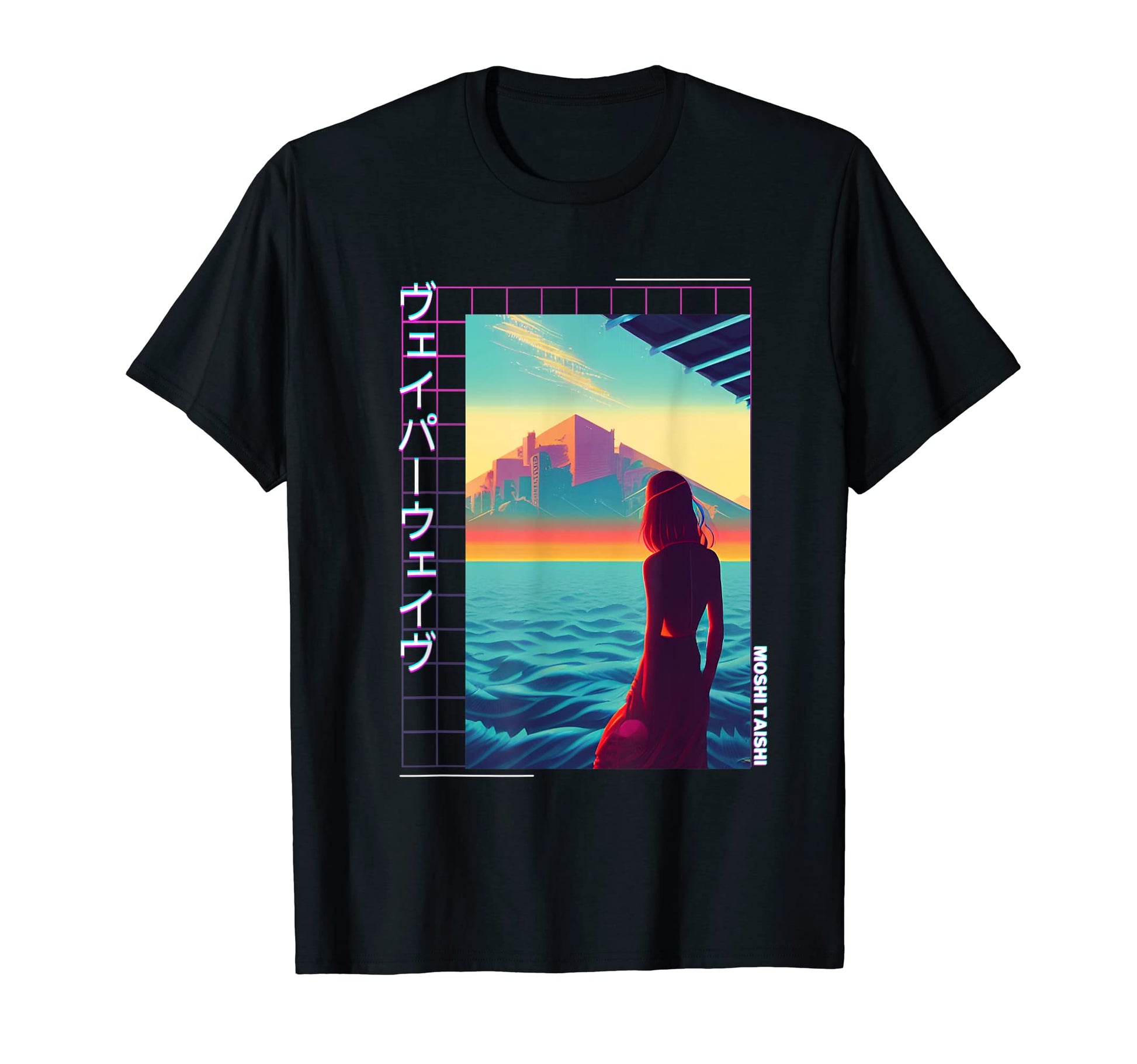 90S Synthwave Japanese Vaporwave Art T-Shirt - Graphic Print Men Women - T-Shirt, Sweatshirt, Hoodie