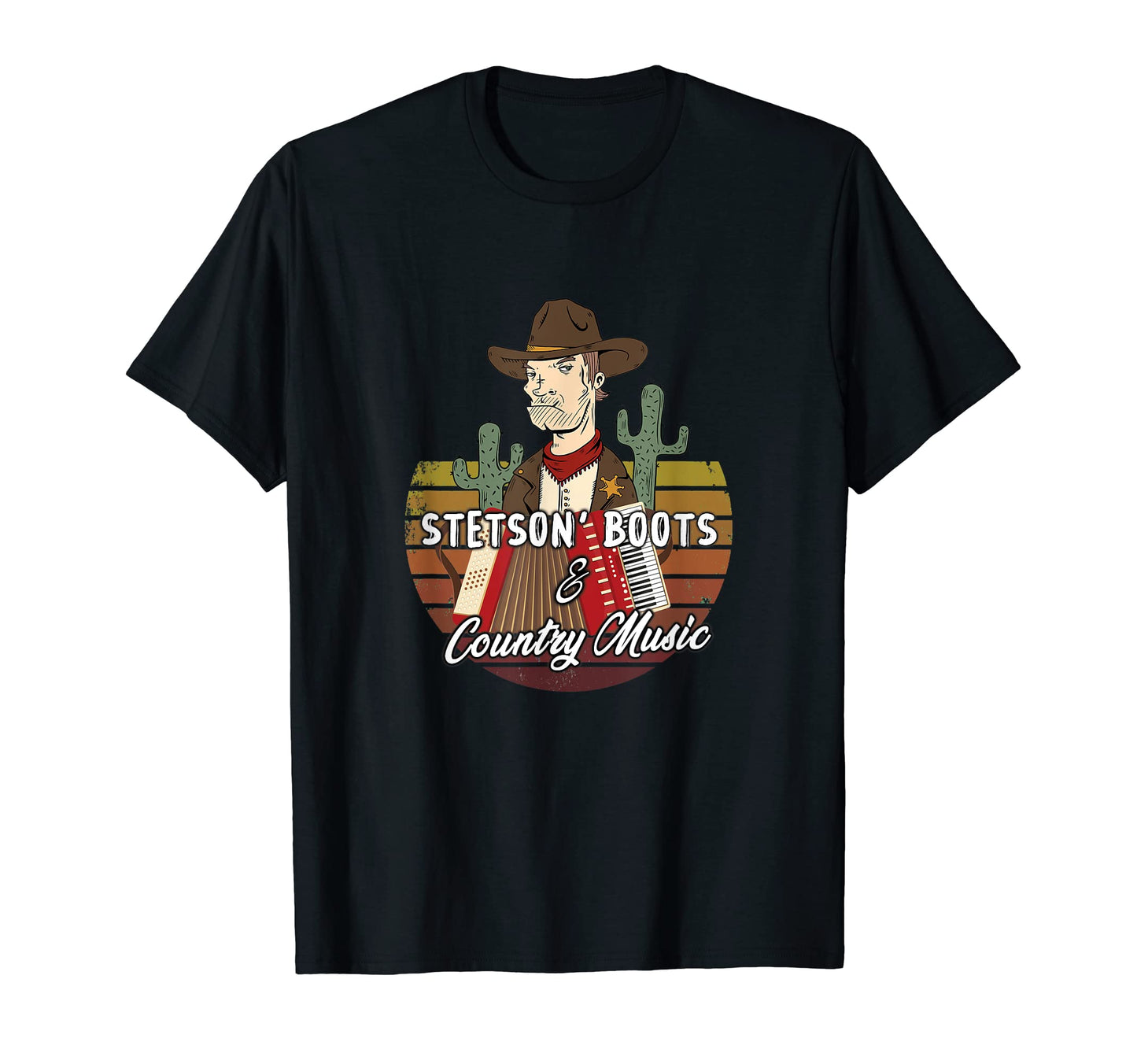 Country Music Cowboy Stetson Hat T-Shirt - Novelty Apparel Unisex - T-Shirt, Sweatshirt, Hoodie
