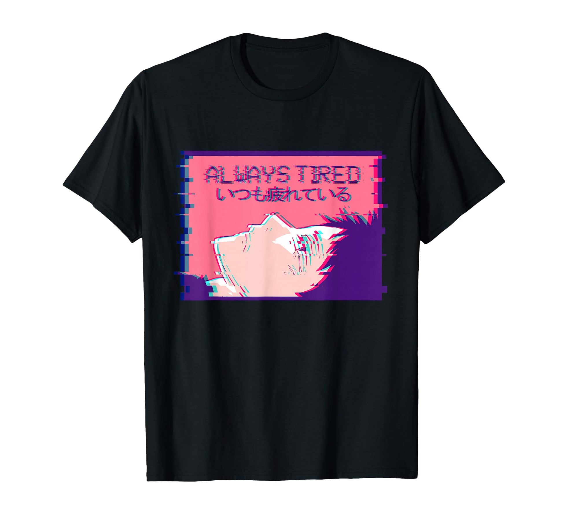 Always Tired Sad Anime Soft Eboy T-Shirt - Fun Novelty Design for Adults - T-Shirt, Sweatshirt, Hoodie