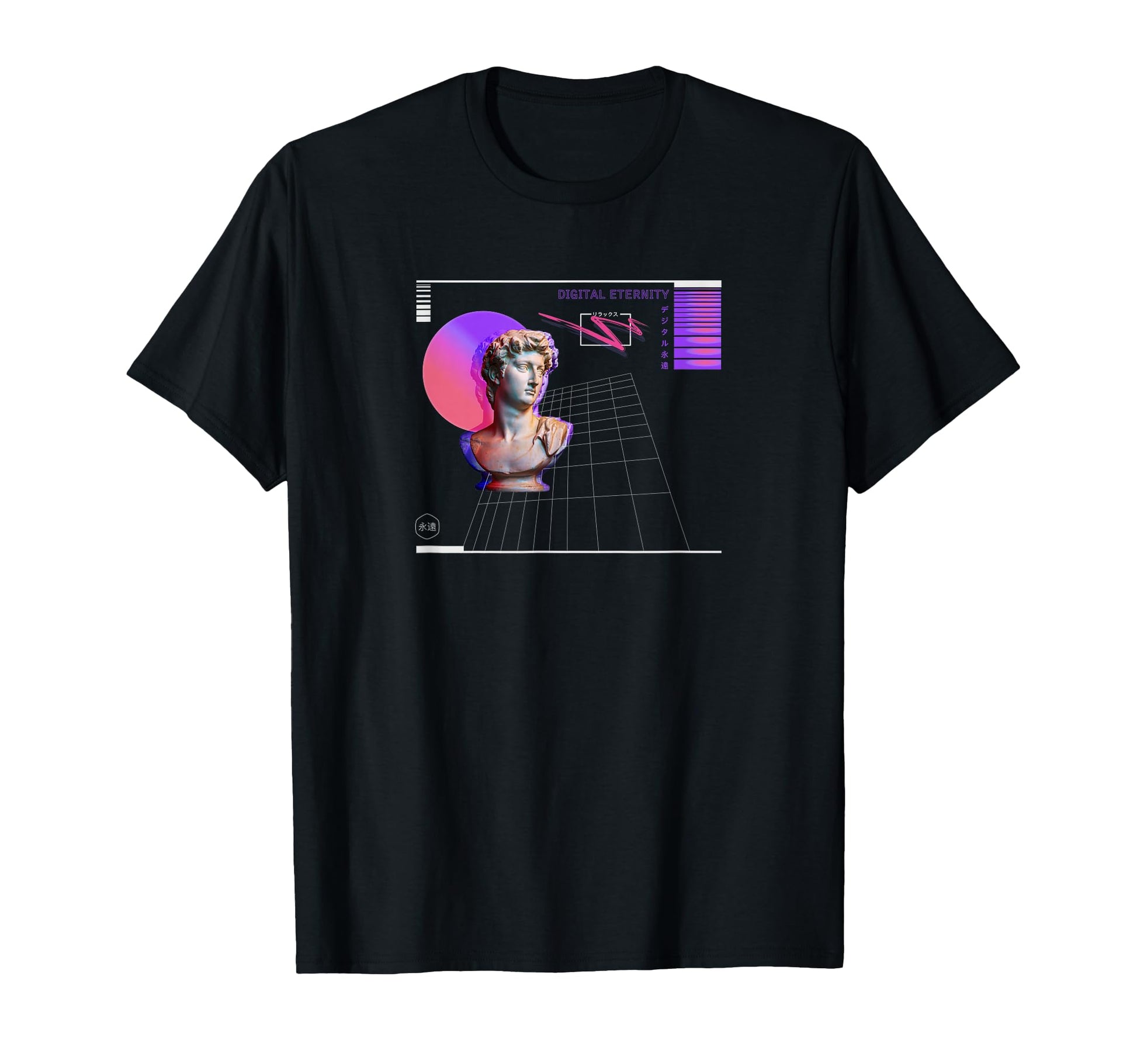 Vaporwave Aesthetic Digital Eternity T-Shirt - Trendy Graphic Men Women - T-Shirt, Sweatshirt, Hoodie