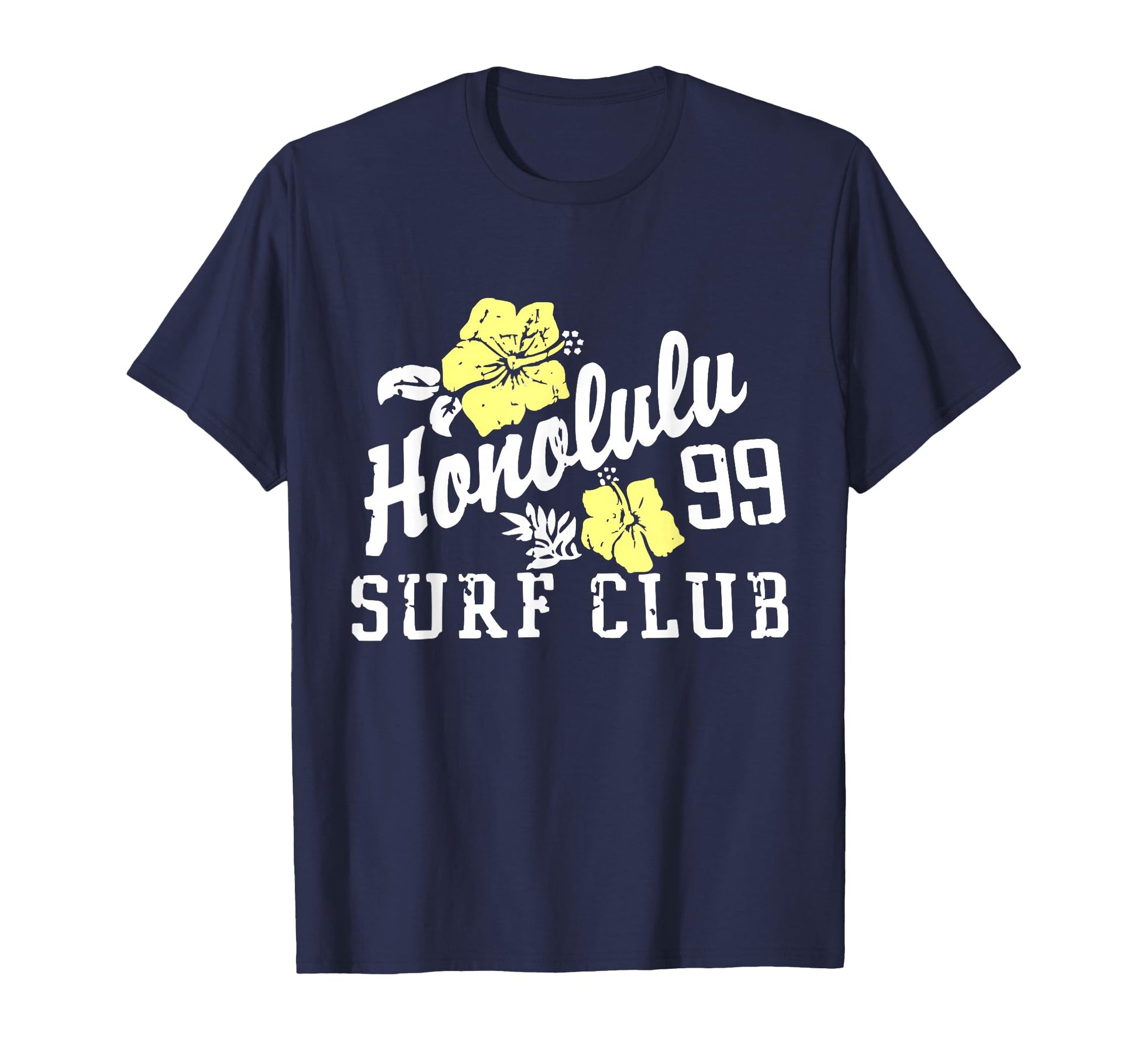 Honolulu 99 Surf Club Hibiscus Flower T-Shirt - Trendy Graphic Unisex - T-Shirt, Sweatshirt, Hoodie