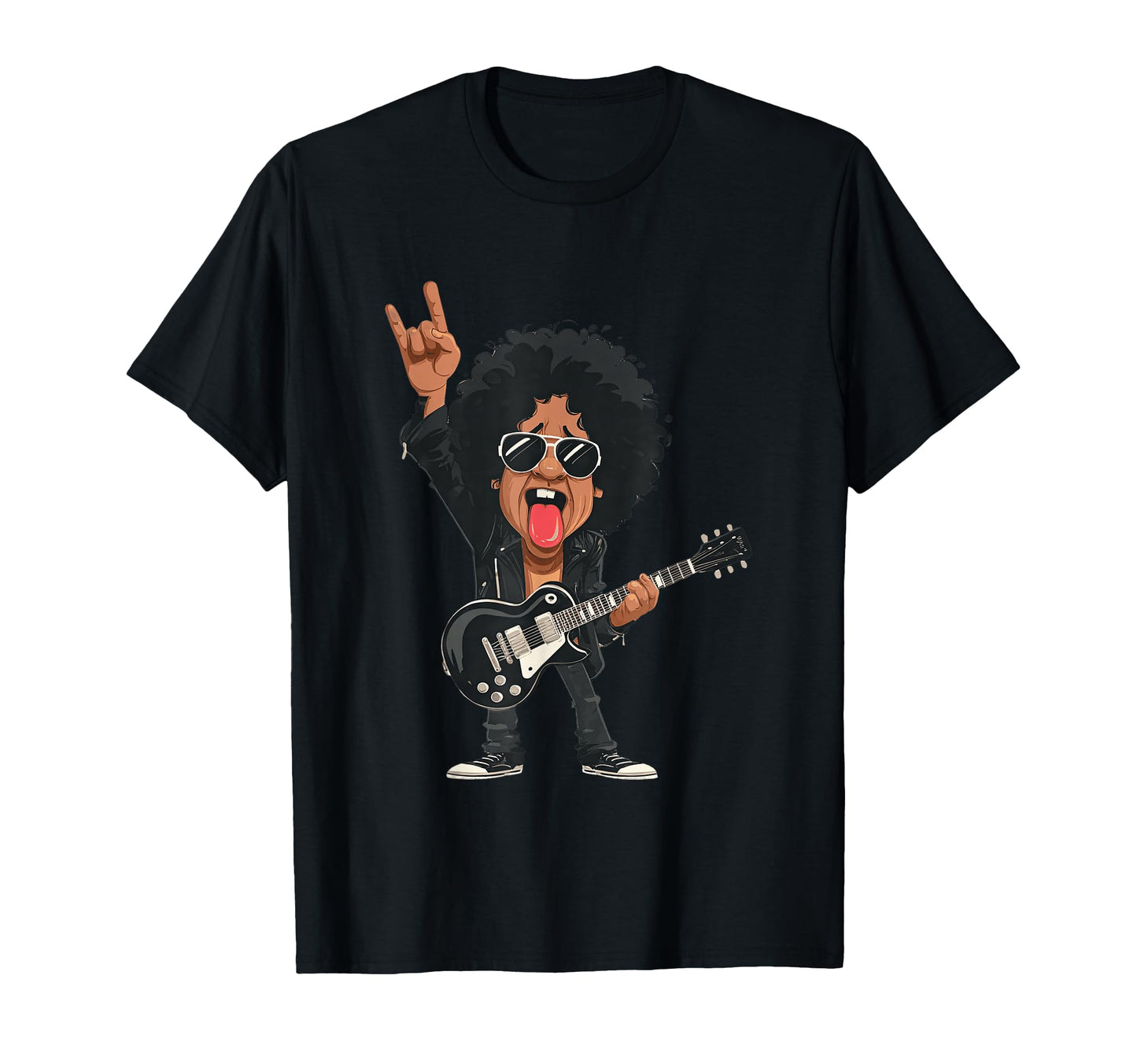 Funny Guitarist Rock Music Hairy Rockstar T-Shirt - Minimalist Print Unisex - T-Shirt, Sweatshirt, Hoodie