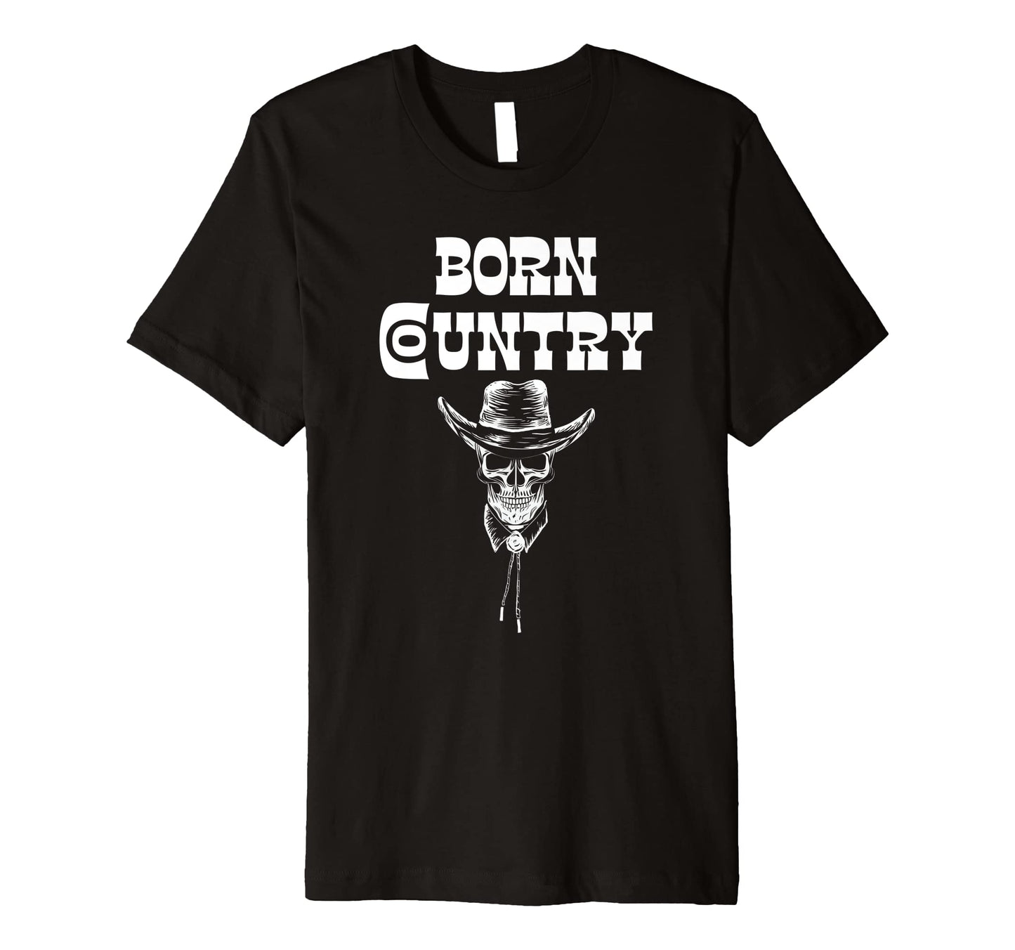Born Country Western Skull Cowboy T-Shirt - Custom Art Print Unisex - T-Shirt, Sweatshirt, Hoodie