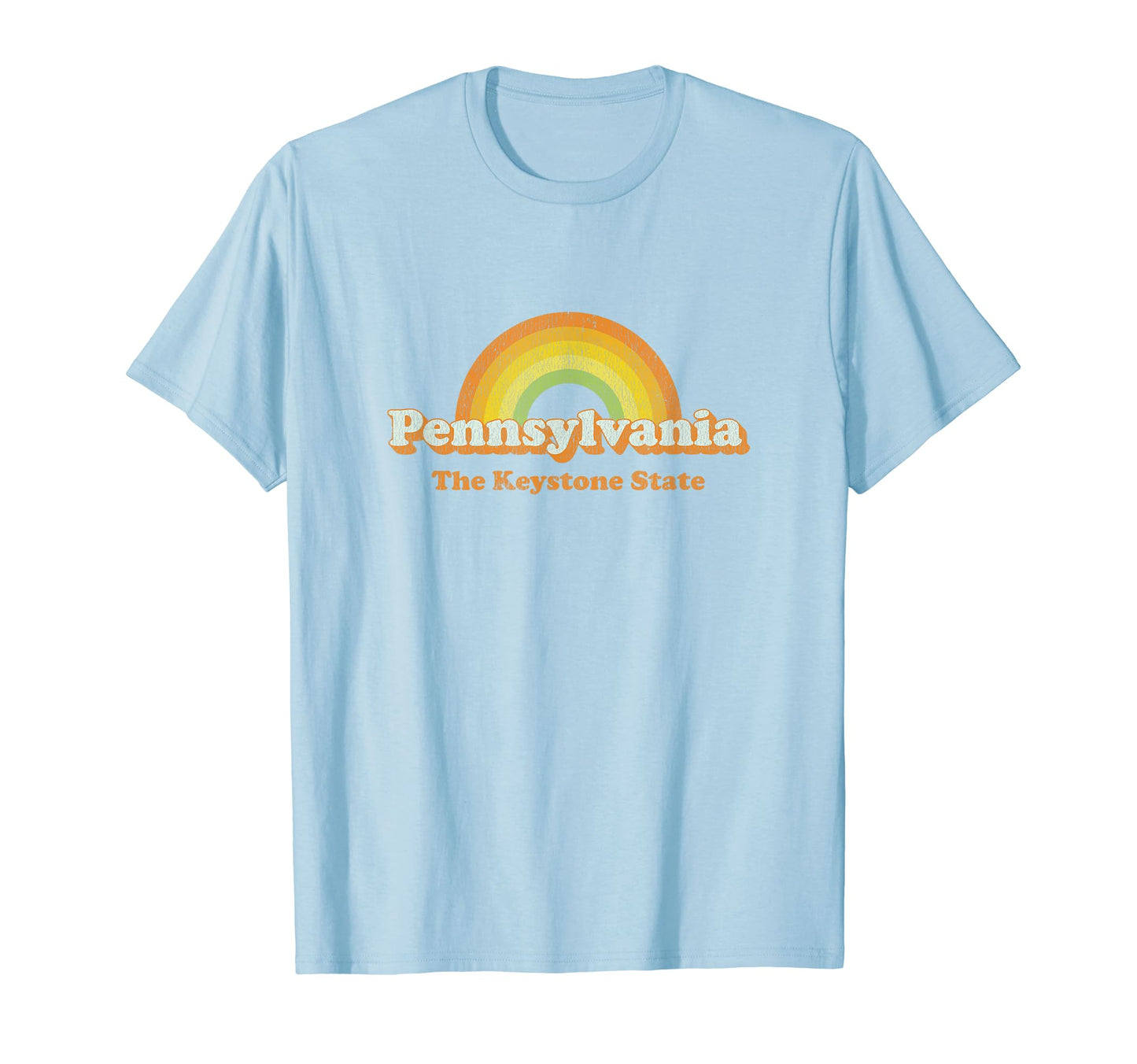 Pennsylvania Pa 70S Rainbow T-Shirt - Casual Everyday Wear for Adults - T-Shirt, Sweatshirt, Hoodie