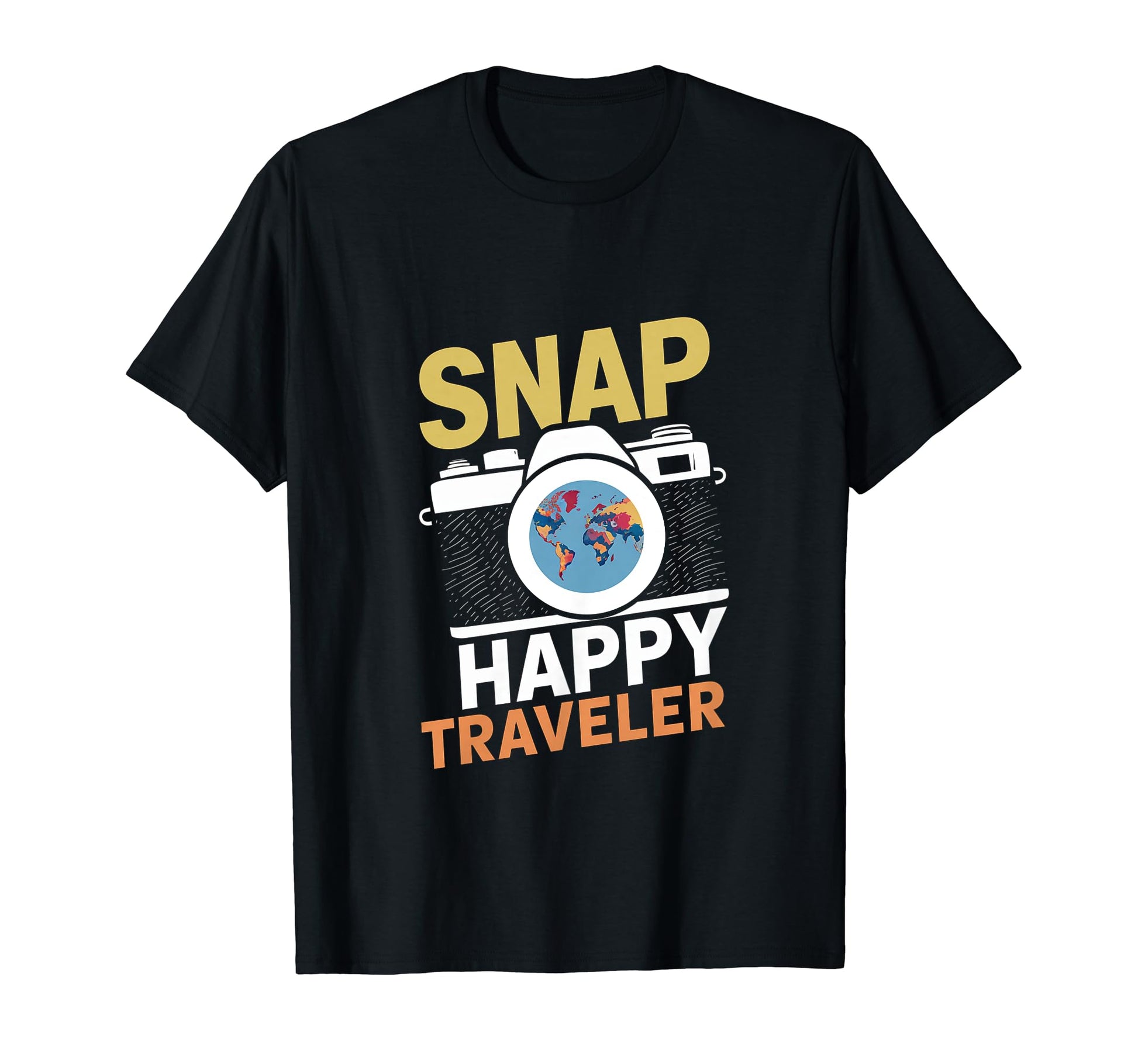 Snap Happy Traveler Camera Vacations T-Shirt - Novelty Apparel for Adults - T-Shirt, Sweatshirt, Hoodie
