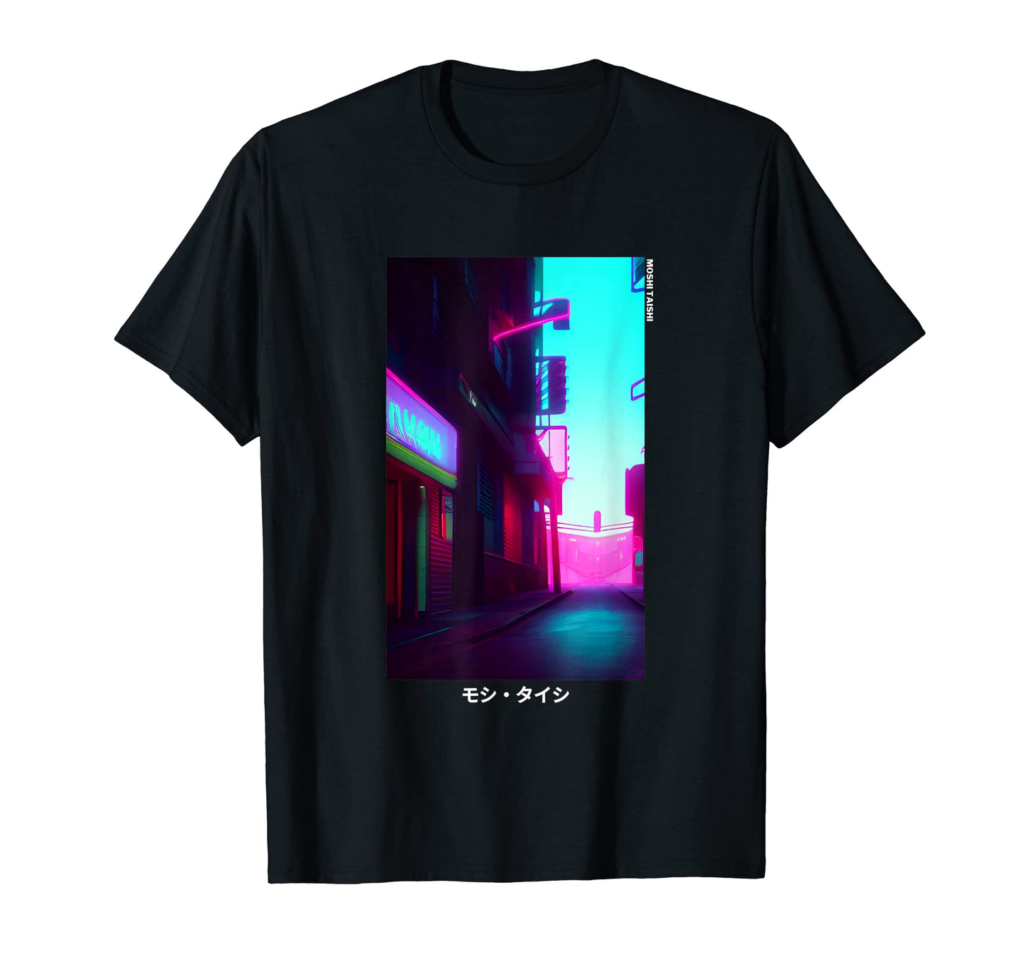 90S Synthwave Japanese Vaporwave Art T-Shirt - Custom Art Print for Adults - T-Shirt, Sweatshirt, Hoodie