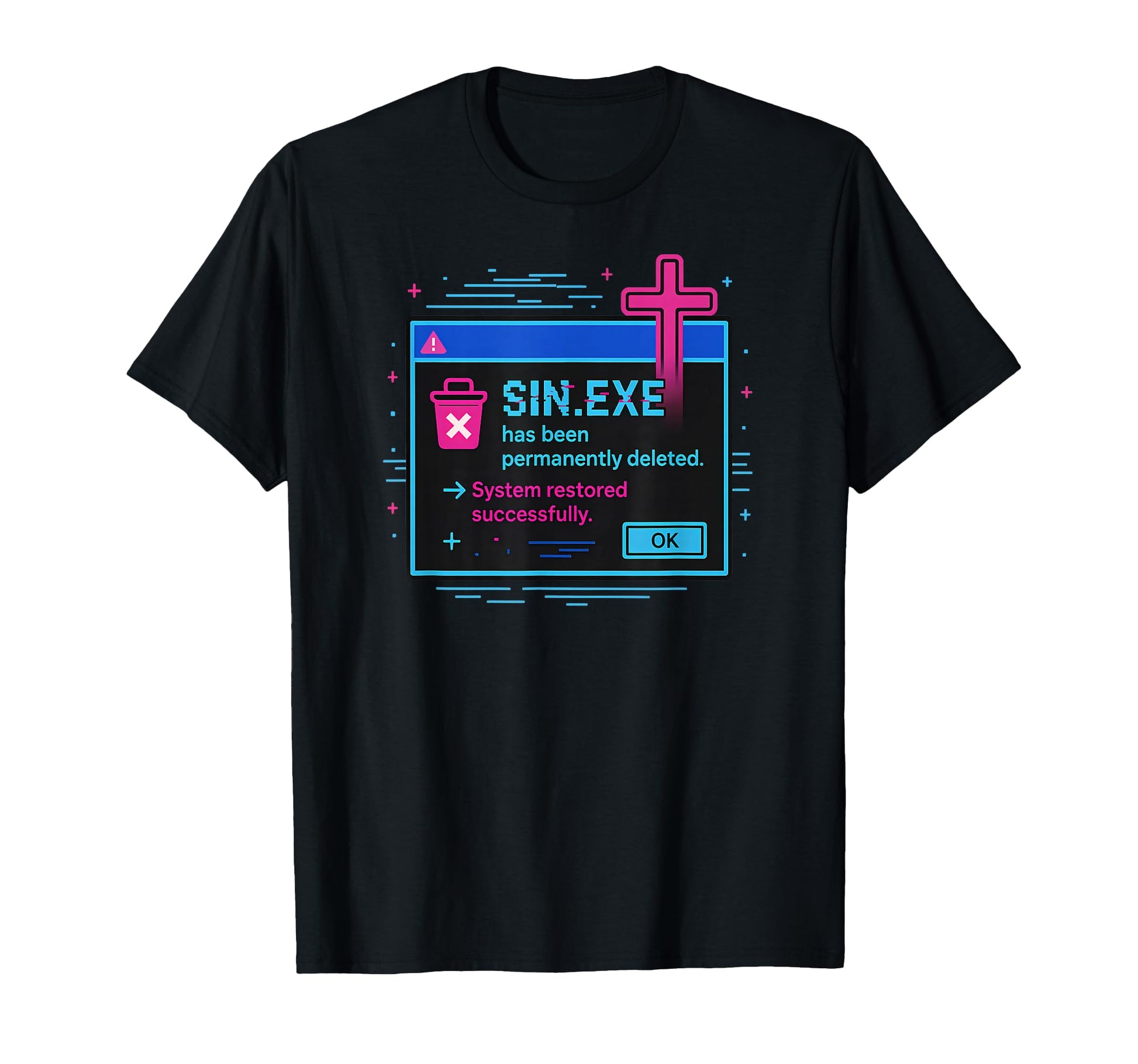 Sin Exe Deleted Born Again Christian T-Shirt - Aesthetic Graphic Men Women - T-Shirt, Sweatshirt, Hoodie