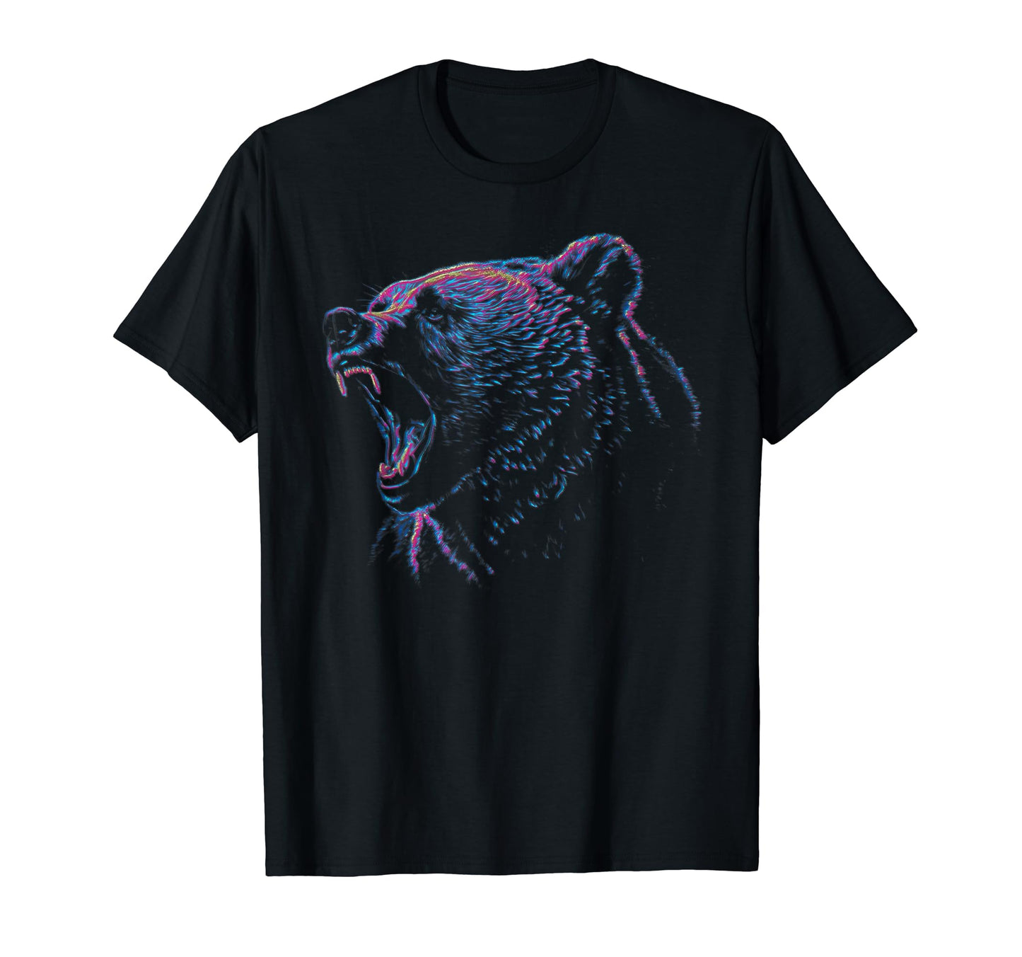 Vaporwave Bear Nature Outdoor Lover T-Shirt - Graphic Print Men Women - T-Shirt, Sweatshirt, Hoodie