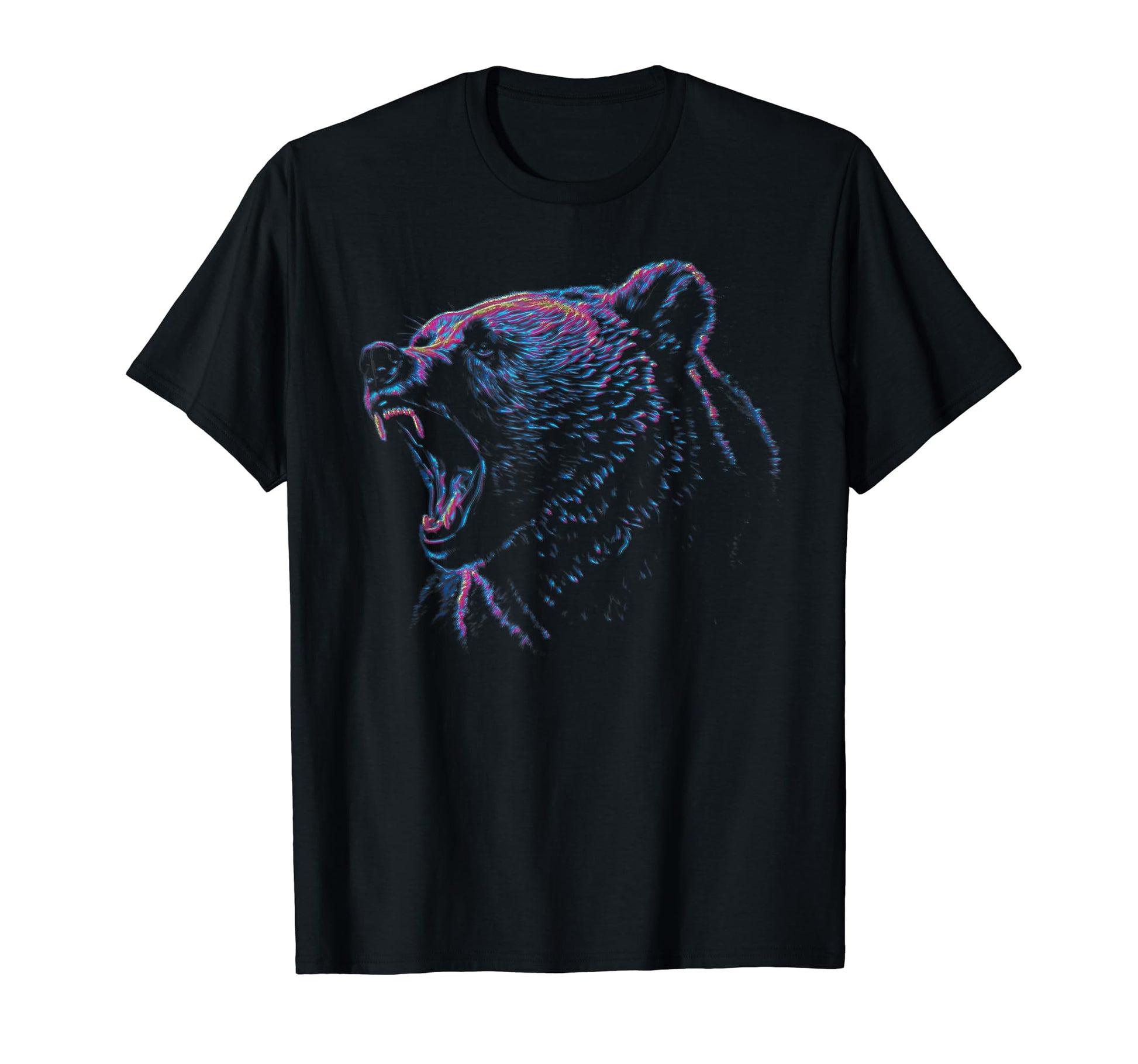 Vaporwave Bear Nature Outdoor Lover T-Shirt - Graphic Print Men Women - T-Shirt, Sweatshirt, Hoodie