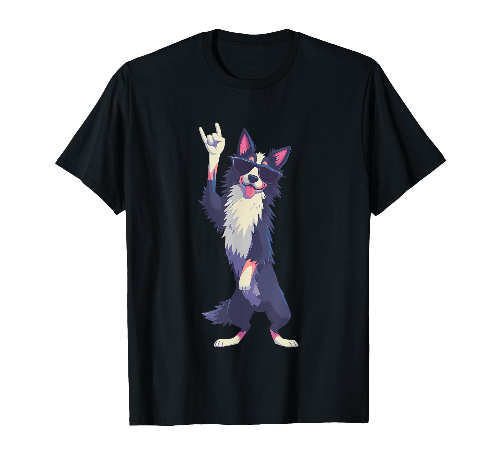 Dog Rock And Roll Sunglasses Pet Lover T-Shirt - Minimalist Print Unisex - T-Shirt, Sweatshirt, Hoodie