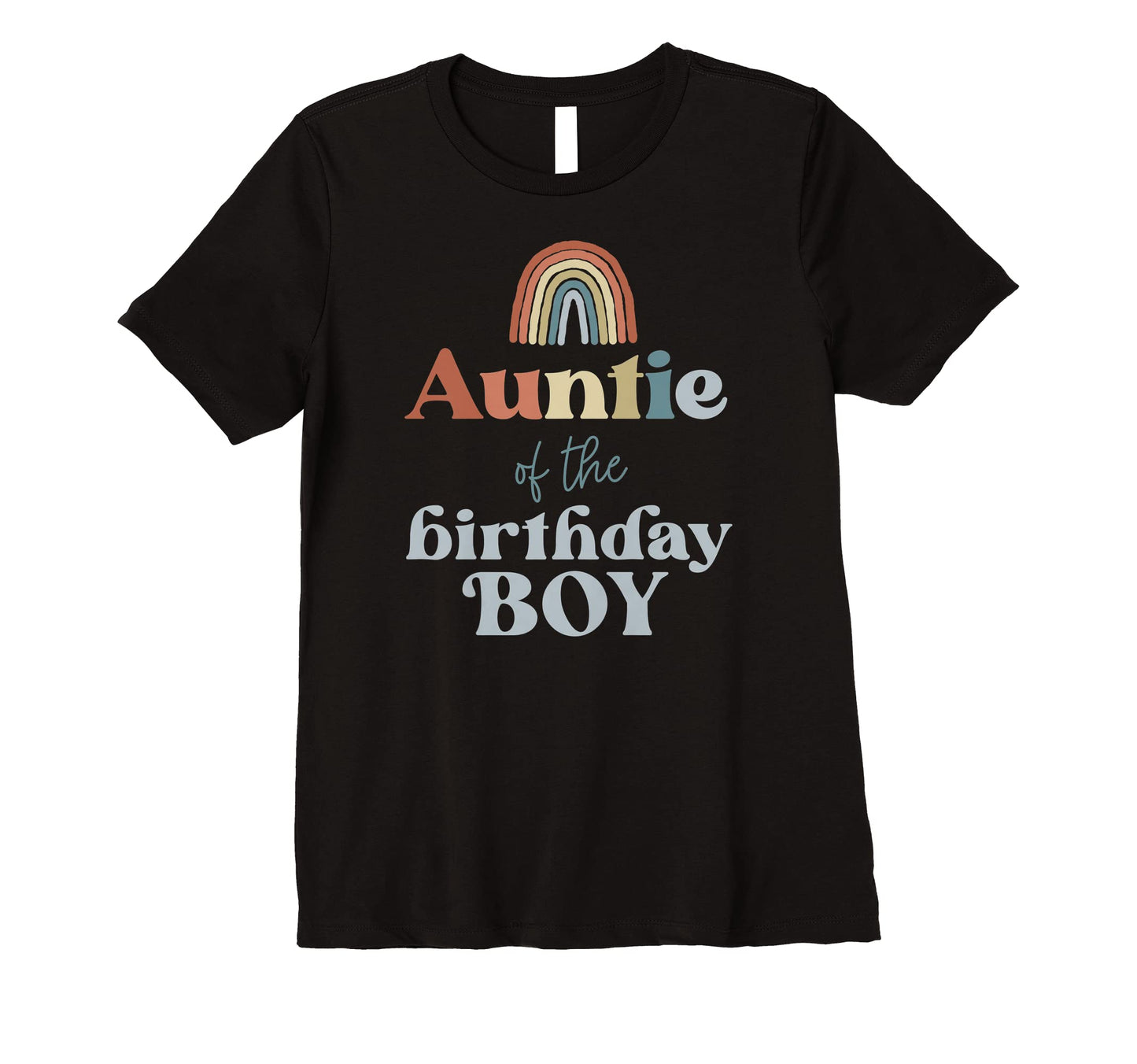 Womens Auntie Birthday Boho Rainbow T-Shirt - Streetwear Style for Adults - T-Shirt, Sweatshirt, Hoodie