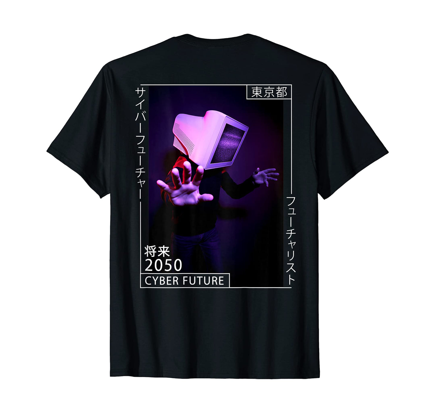 Japanese Aesthetic Cyberpunk Cyborg 80S T-Shirt - Novelty Apparel Unisex - T-Shirt, Sweatshirt, Hoodie