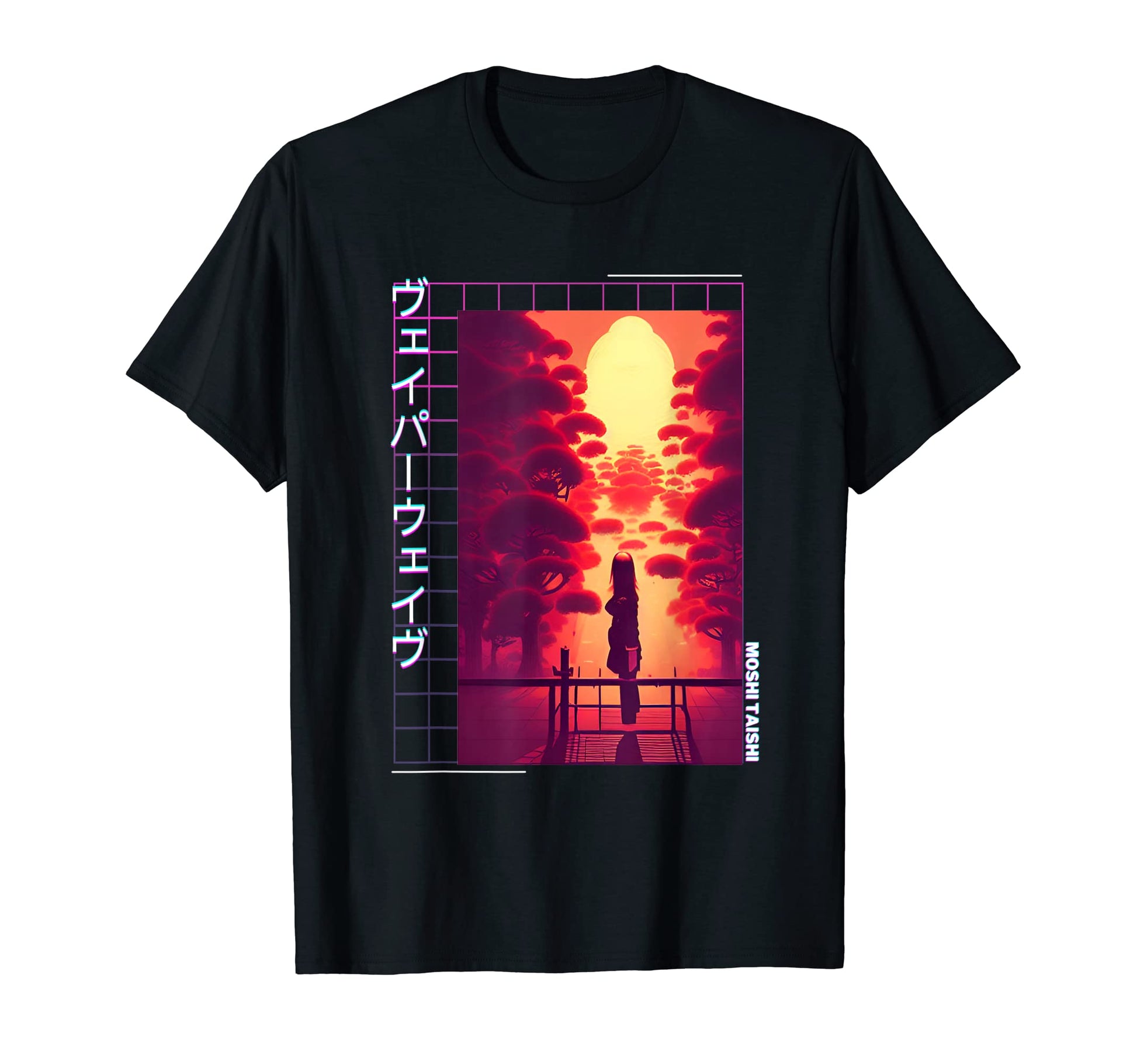 90S Synthwave Japanese Vaporwave Art T-Shirt - Unique Graphic Men Women - T-Shirt, Sweatshirt, Hoodie