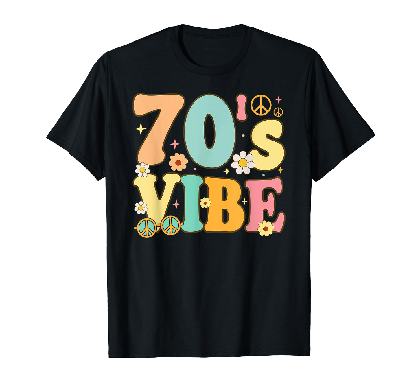 Groovy 70S Vibe Rainbow Love Peace T-Shirt - Minimalist Print Men Women - T-Shirt, Sweatshirt, Hoodie