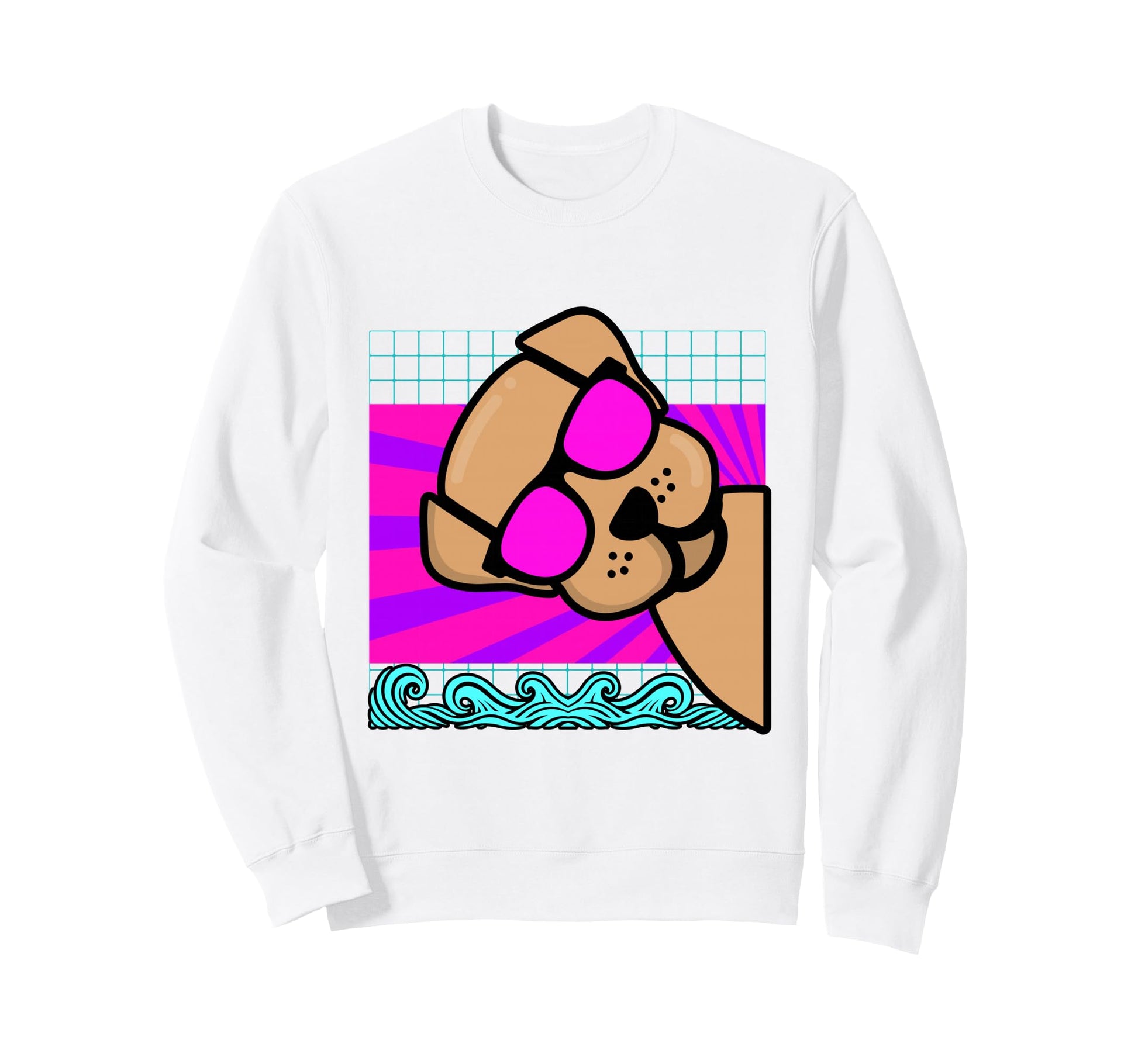 Aesthetic Vaporwave Outfits Dog Sweatshirt - Custom Art Print Unisex - T-Shirt, Sweatshirt, Hoodie