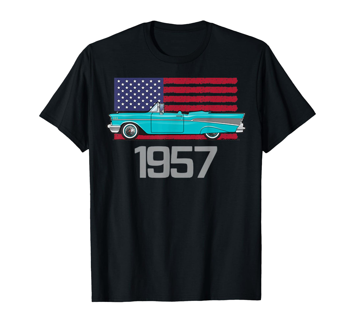 1957 57 Bel Air 50S Silhouette Old Hot Rod T-Shirt - Unique Graphic Unisex - T-Shirt, Sweatshirt, Hoodie