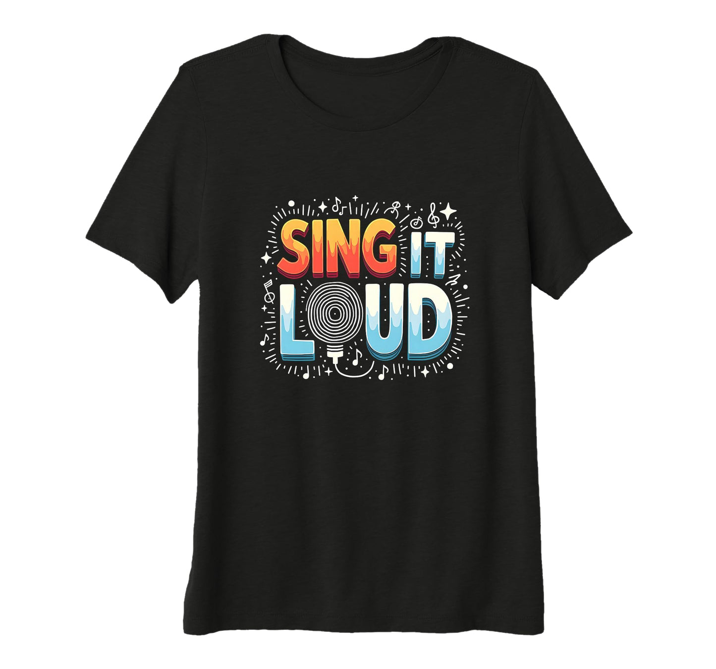 Sing It Loud Vibrant Music Lovers T-Shirt - Graphic Print Unisex - T-Shirt, Sweatshirt, Hoodie